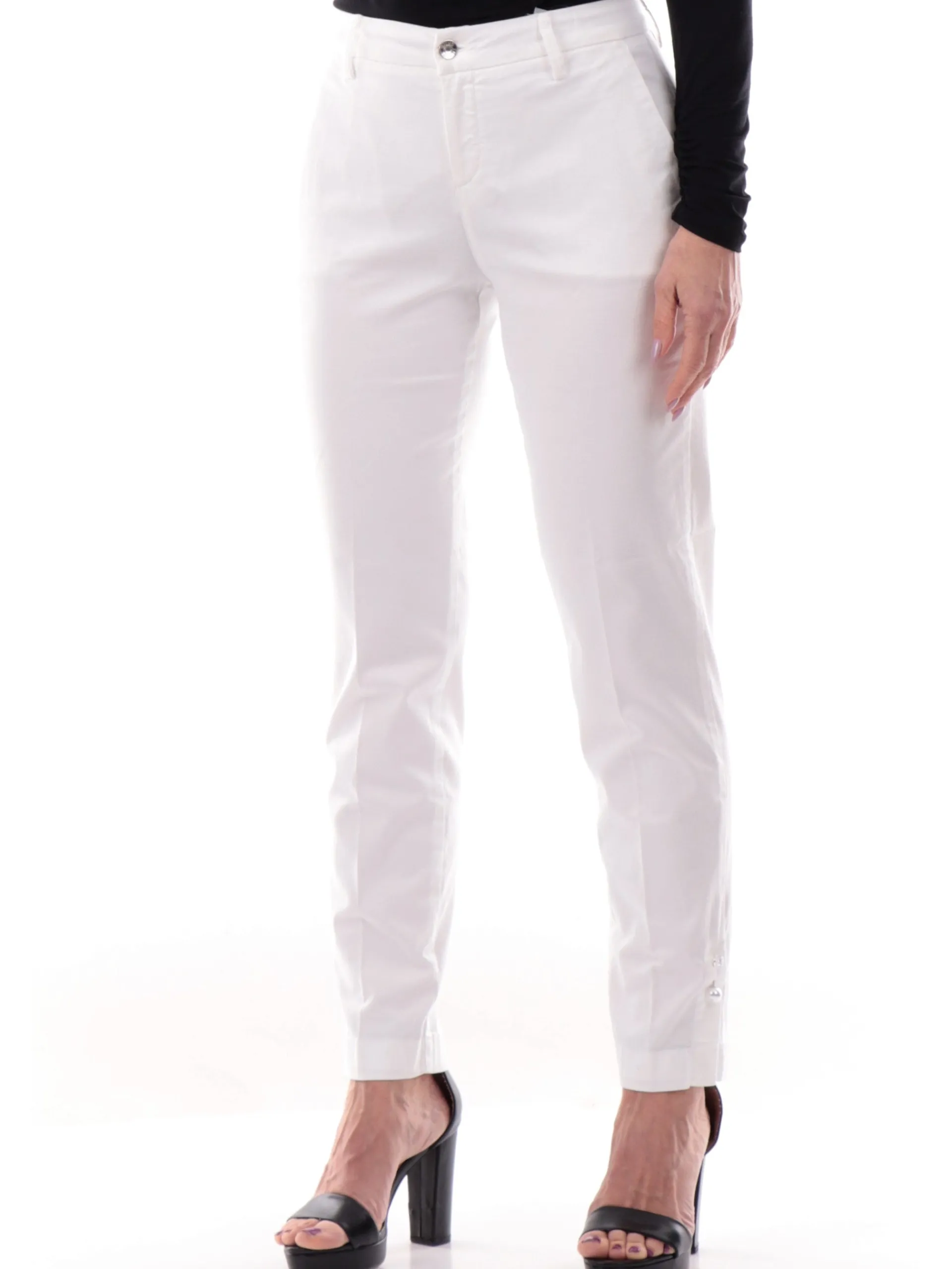 LIU JO MILANO Pantaloni*Pantaloni Liu Jo bianchi Chino Chic da donna fondo con gioiello WA5452T9257