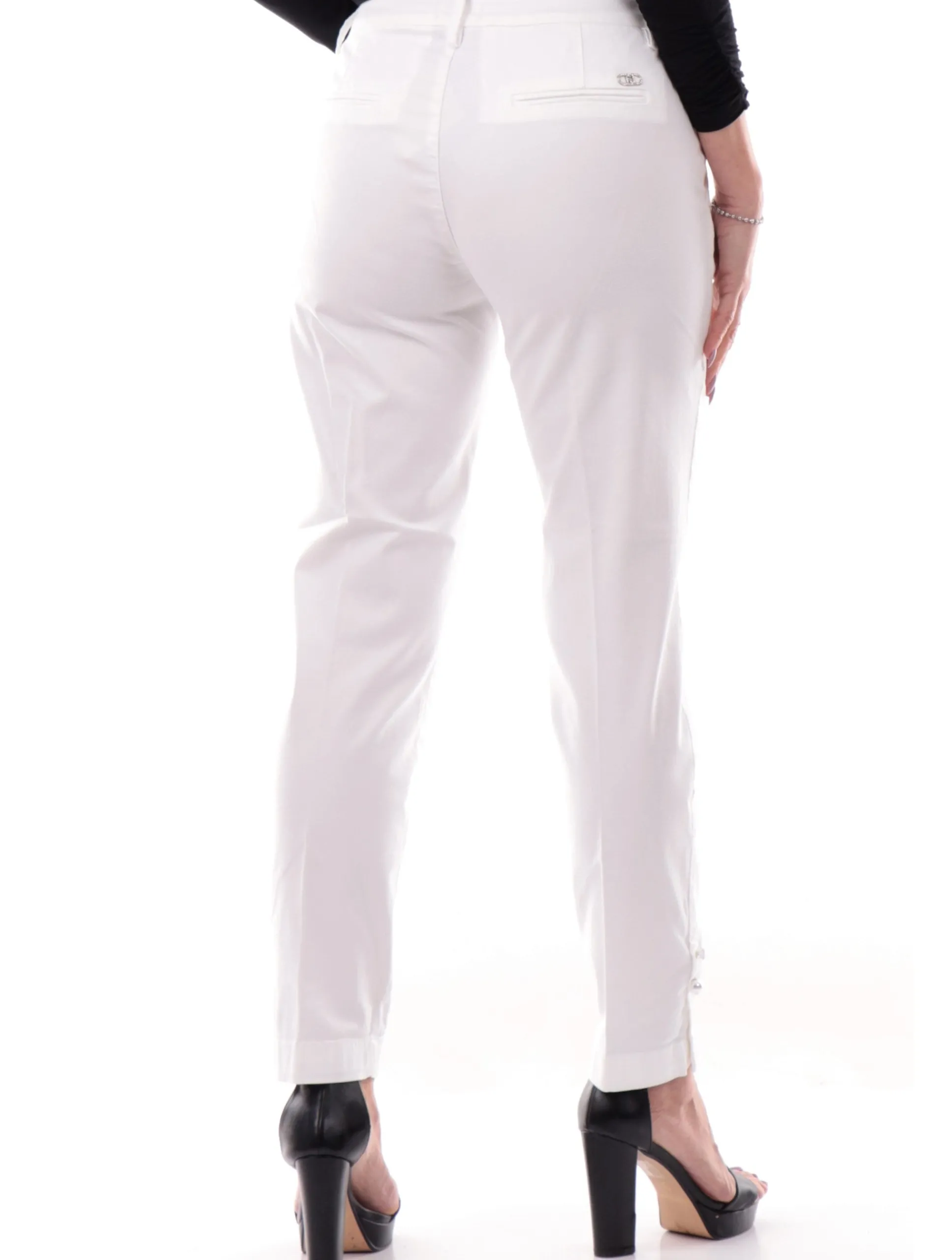 LIU JO MILANO Pantaloni*Pantaloni Liu Jo bianchi Chino Chic da donna fondo con gioiello WA5452T9257