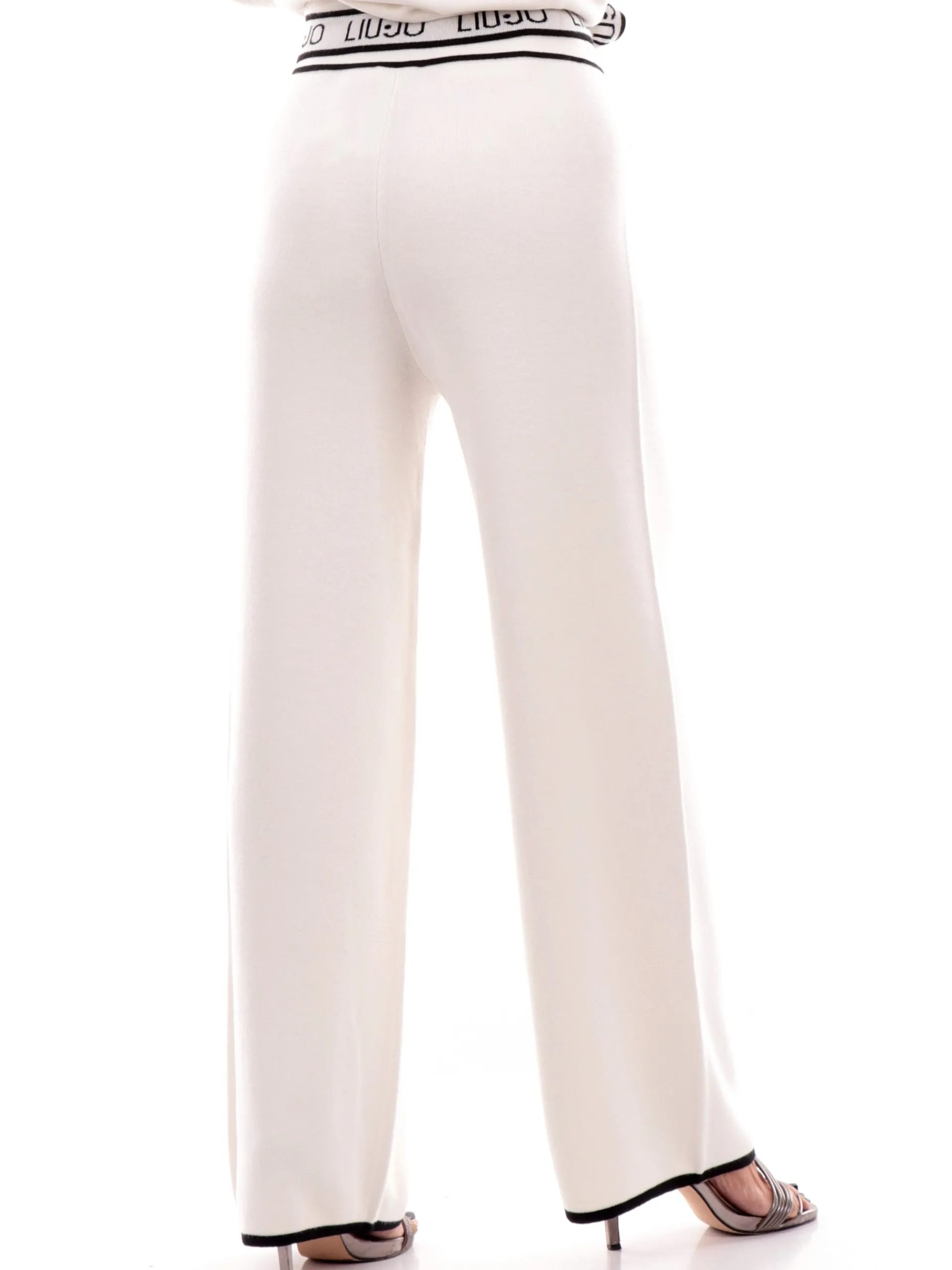 LIU JO SPORT Pantaloni*Pantaloni Liu Jo bianchi da donna a palazzo in maglia TF4048MS59L