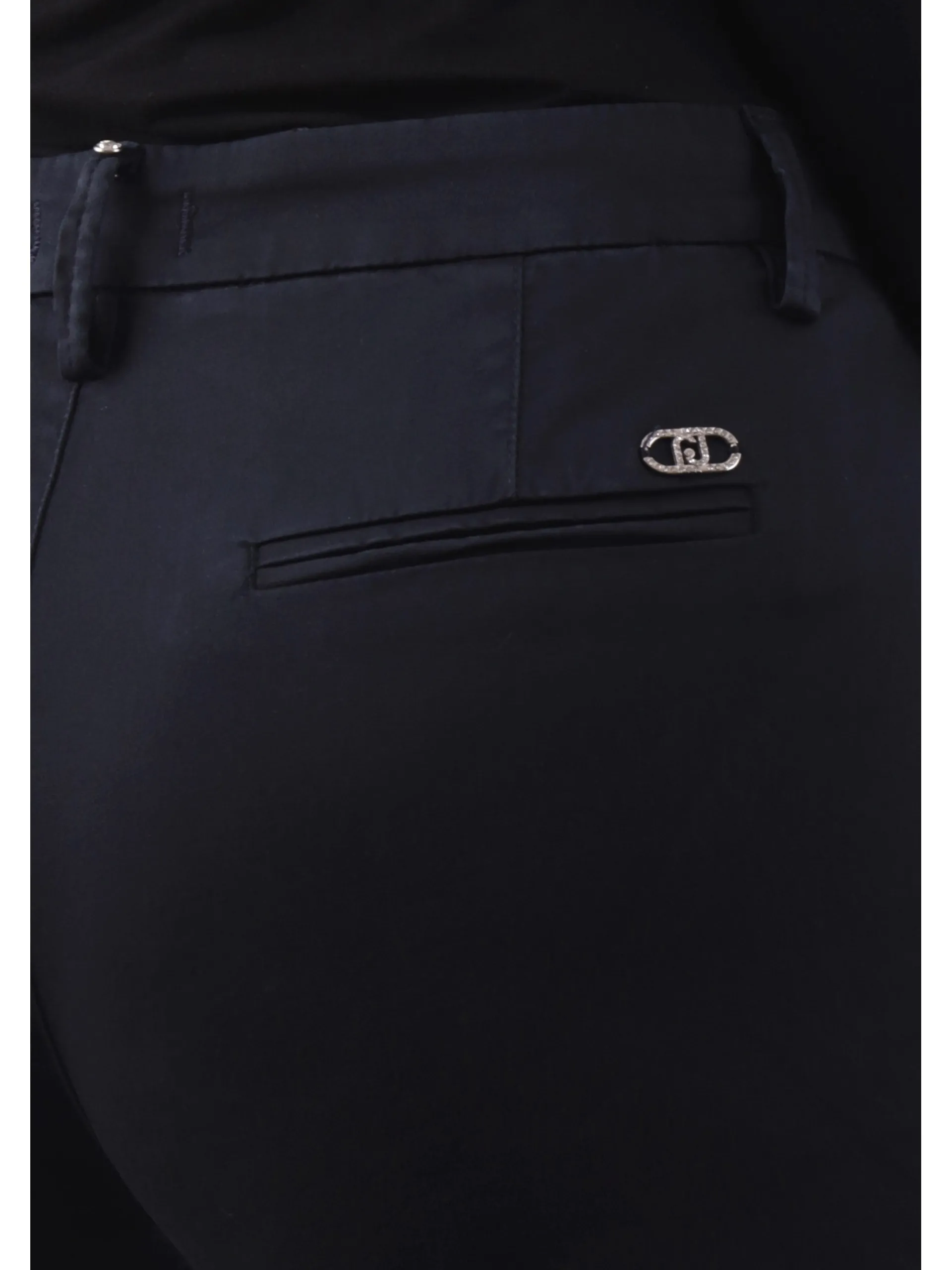 LIU JO MILANO Pantaloni*Pantaloni Liu Jo blu Chino Chic da donna fondo con gioiello WA5452T9257