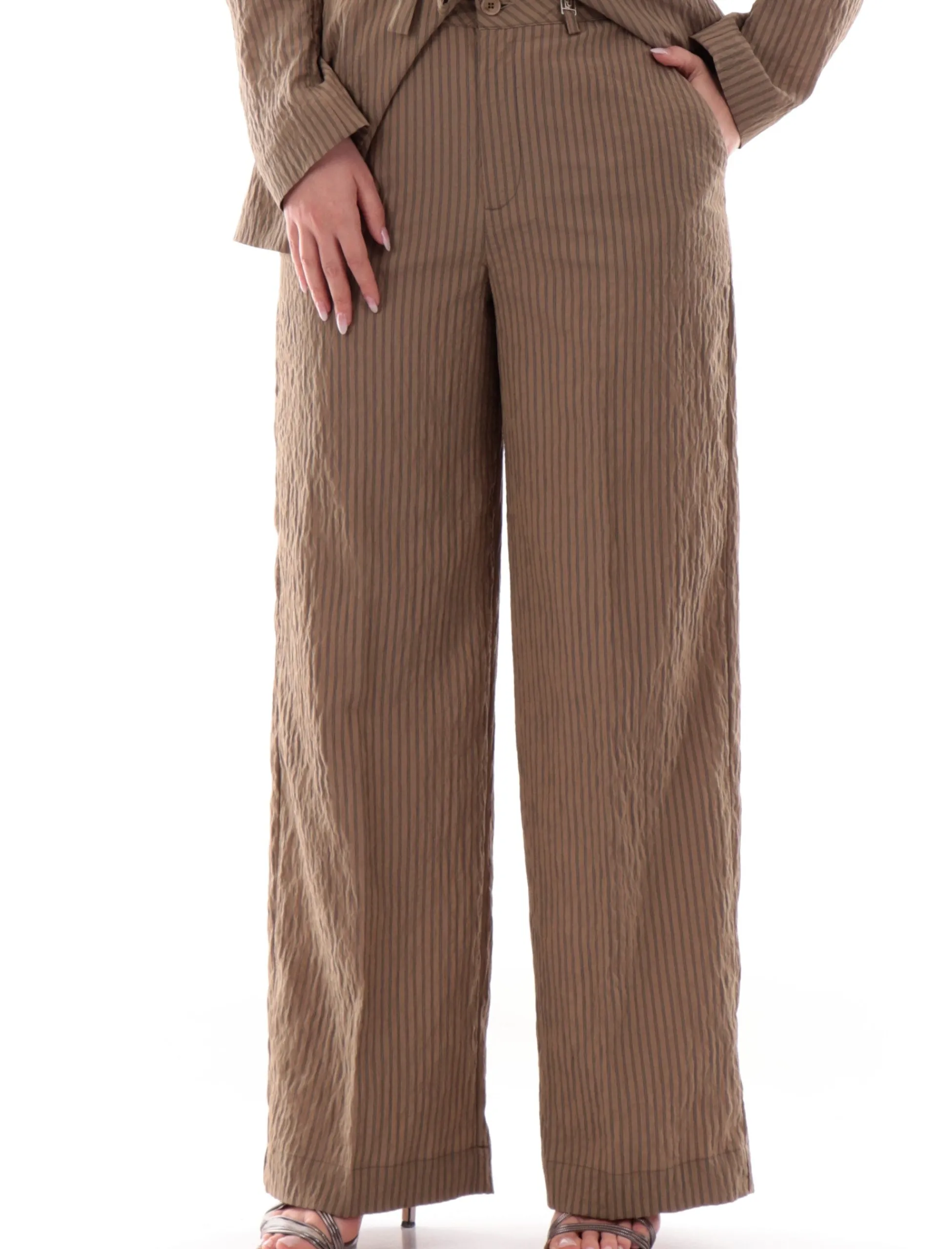 LIU JO MILANO Pantaloni*Pantaloni Liu Jo Flare verdi da donna a righe WA5399T4305