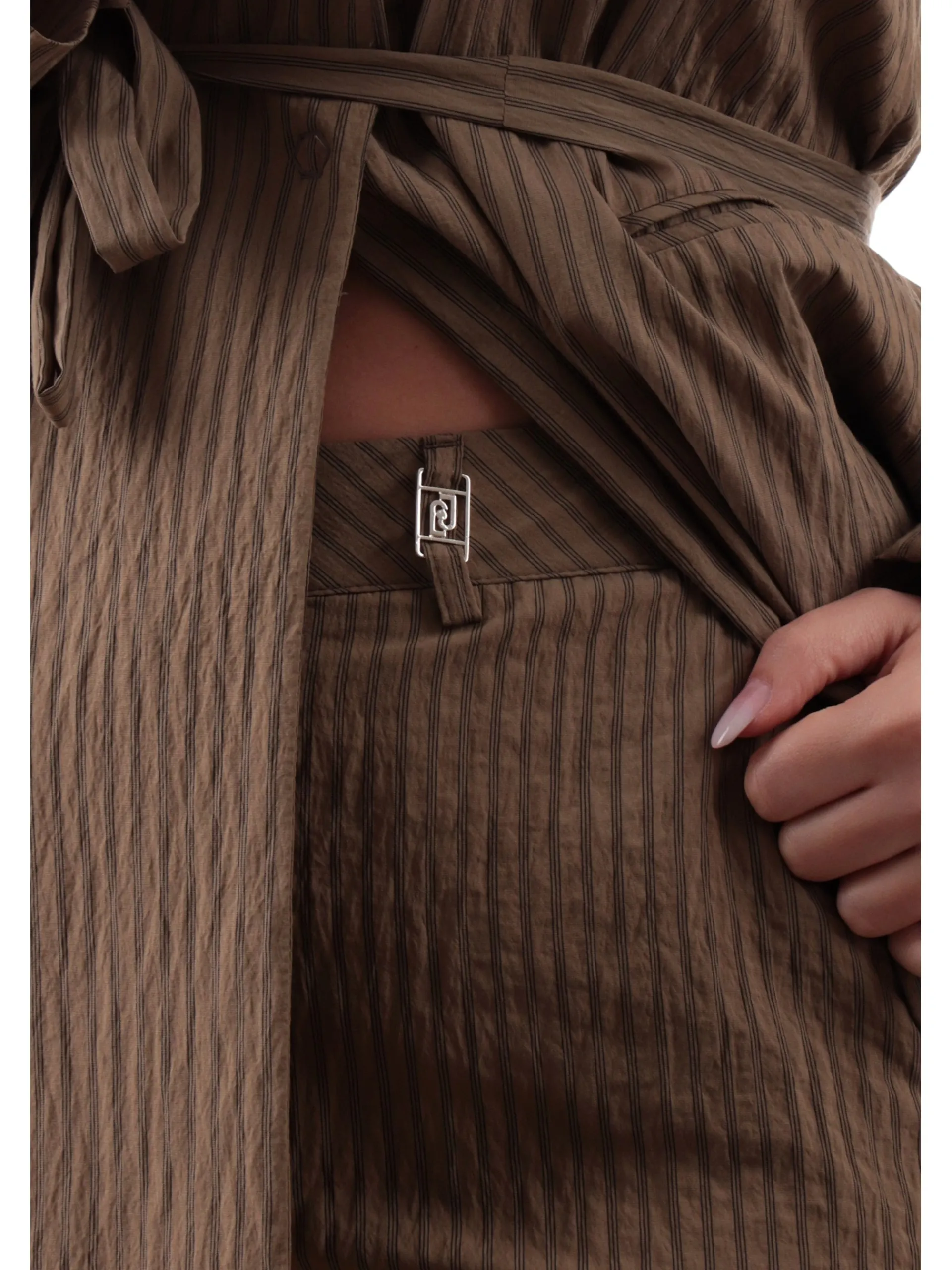 LIU JO MILANO Pantaloni*Pantaloni Liu Jo Flare verdi da donna a righe WA5399T4305