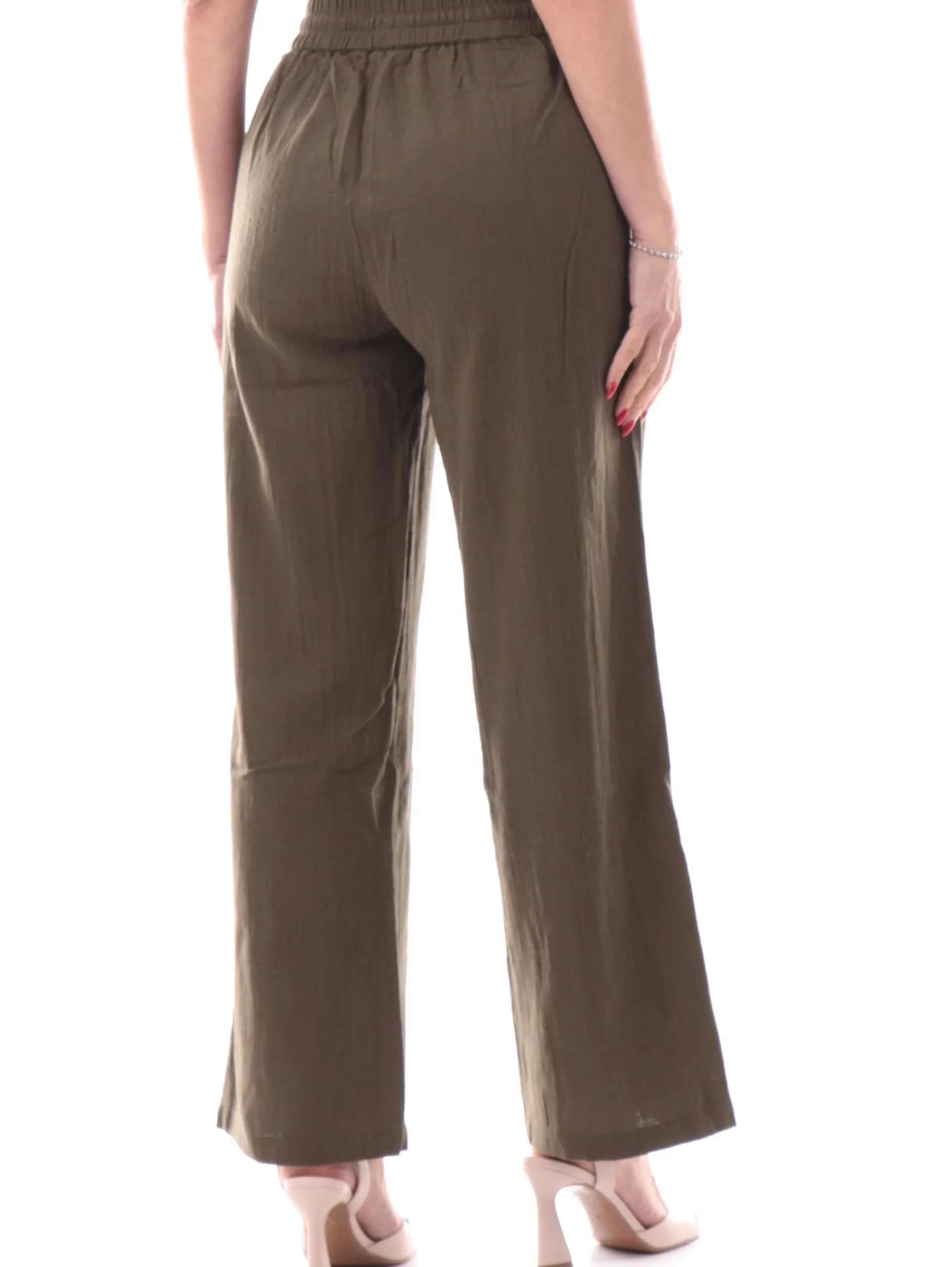ONLY Pantaloni*Pantaloni Loose verdi da donna vestibilità morbida 15319090