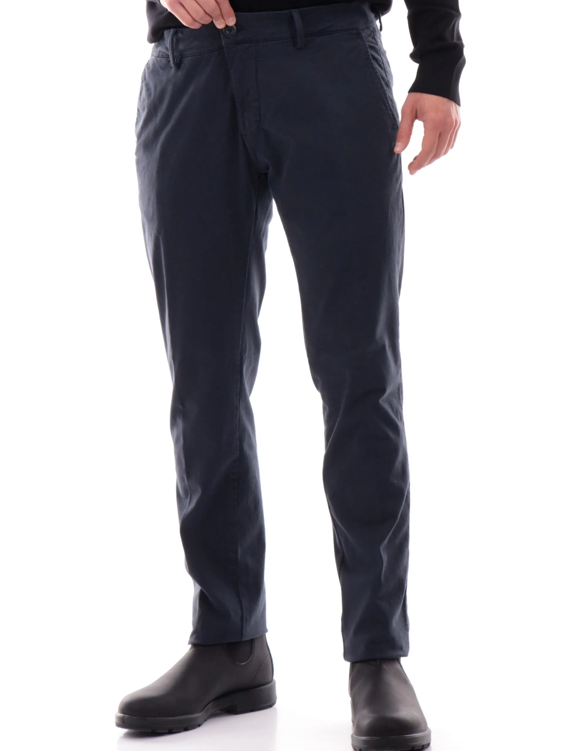 MODFITTERS Pantaloni*Pantaloni blu da uomo Gabardine SOHOGAB