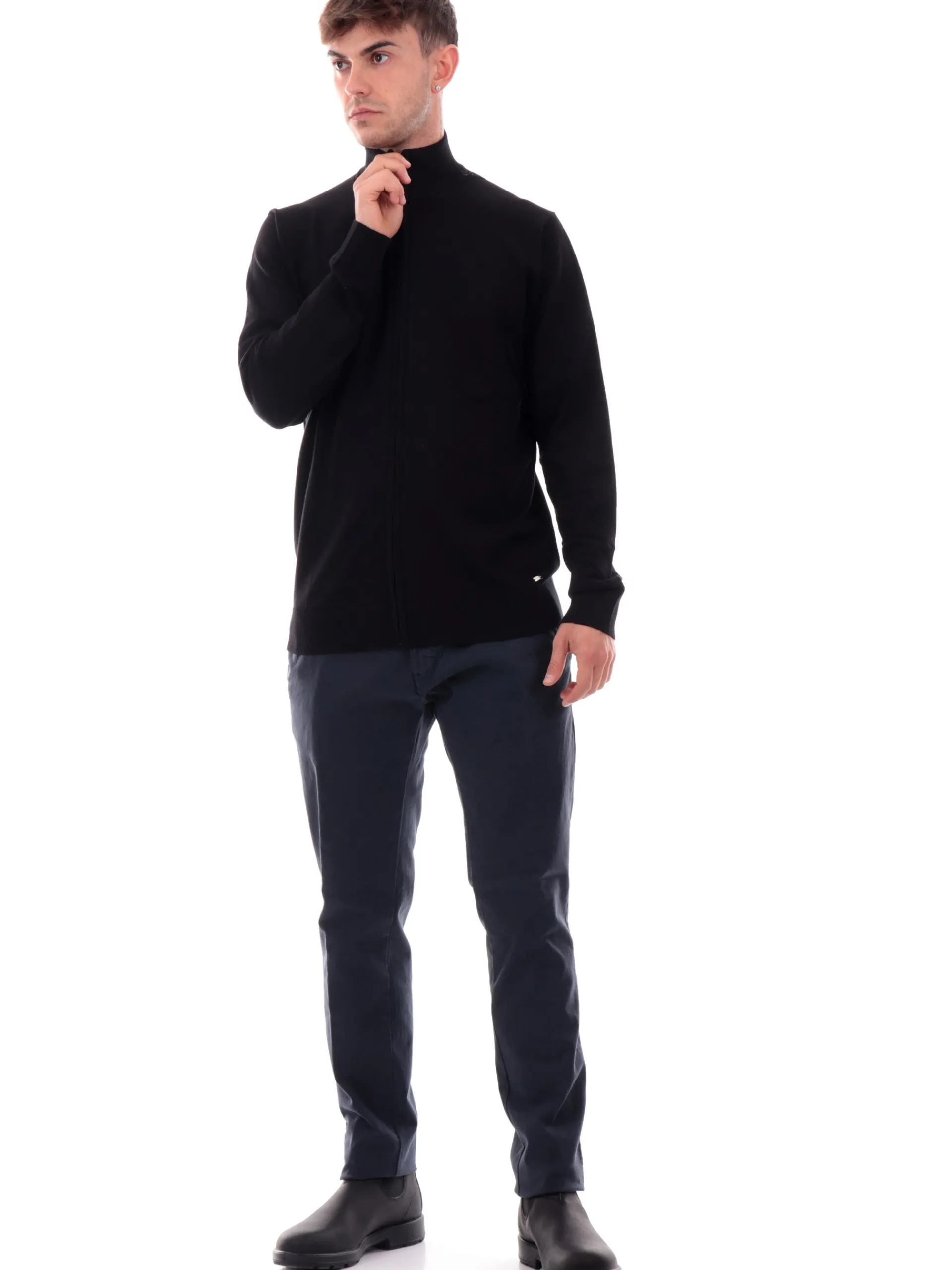 MODFITTERS Pantaloni*Pantaloni blu da uomo Gabardine SOHOGAB