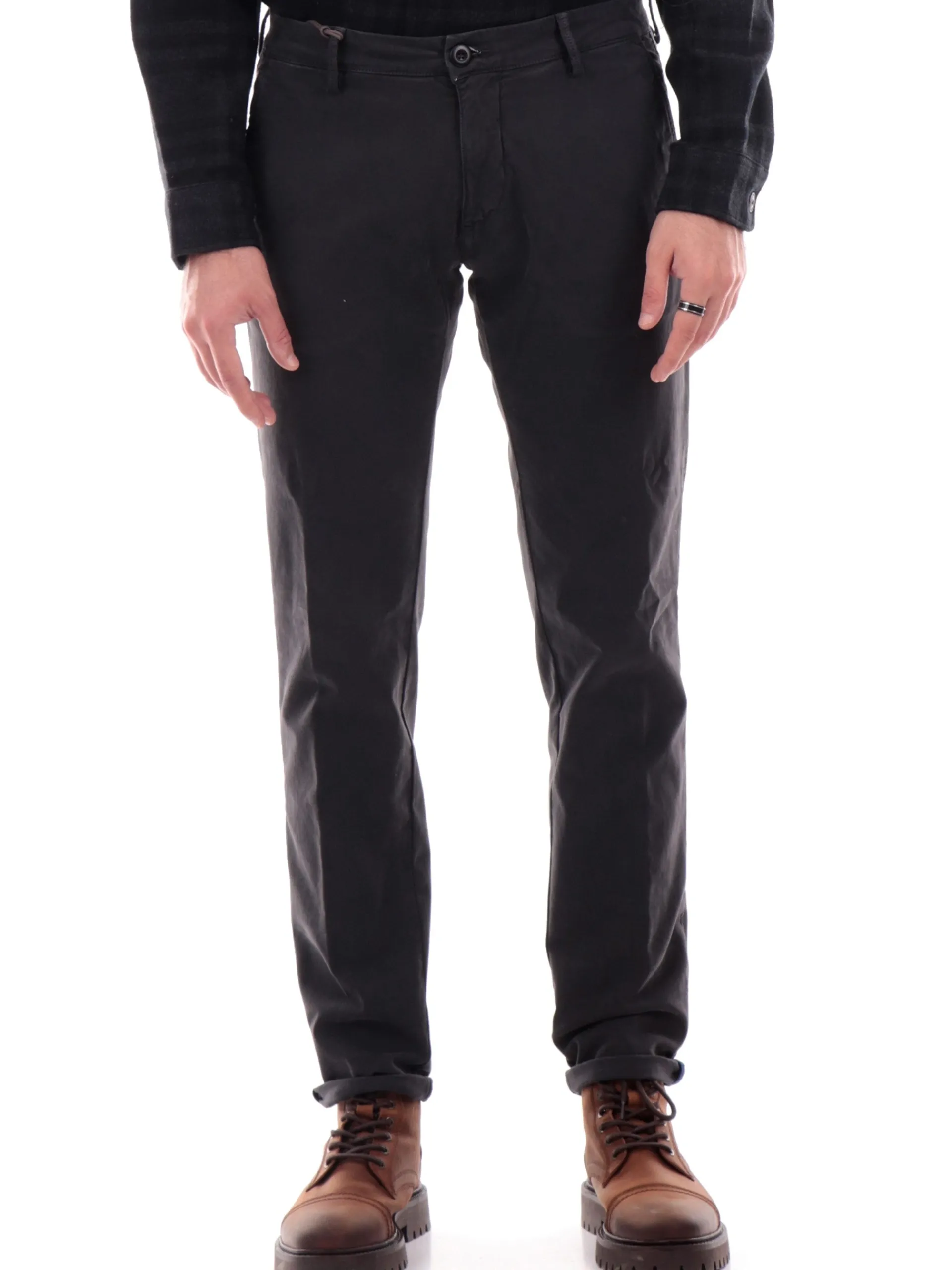 MODFITTERS Pantaloni*Pantaloni Carnaby grigi da uomo rigato CARNABYOLDB