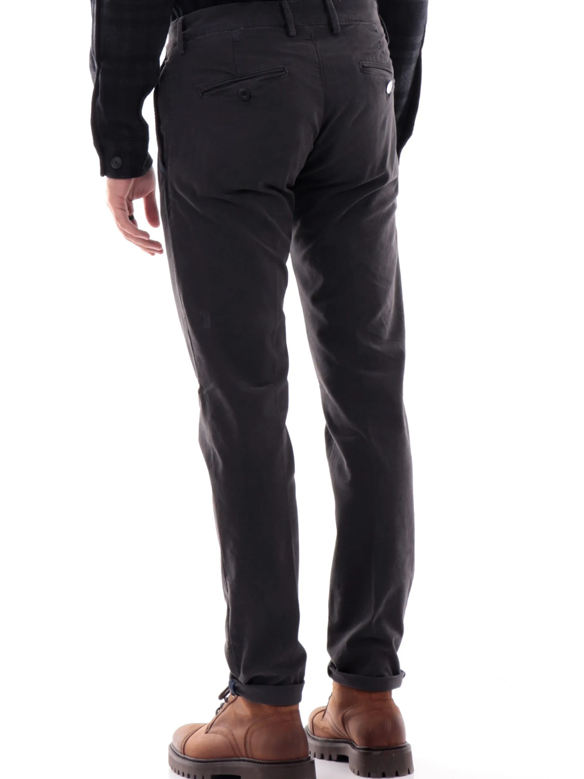 MODFITTERS Pantaloni*Pantaloni Carnaby grigi da uomo rigato CARNABYOLDB