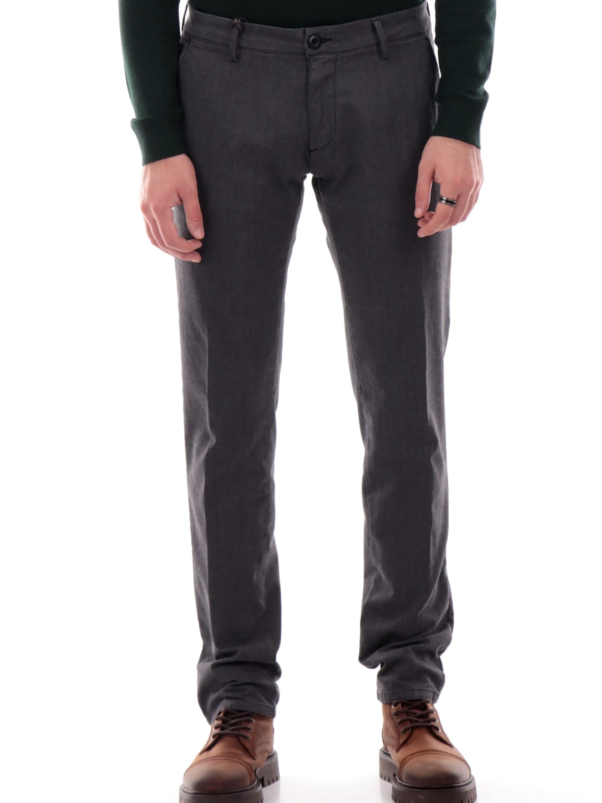 MODFITTERS Pantaloni*Pantaloni grigi da uomo Cotton Wool Slim CARNABYCINDY