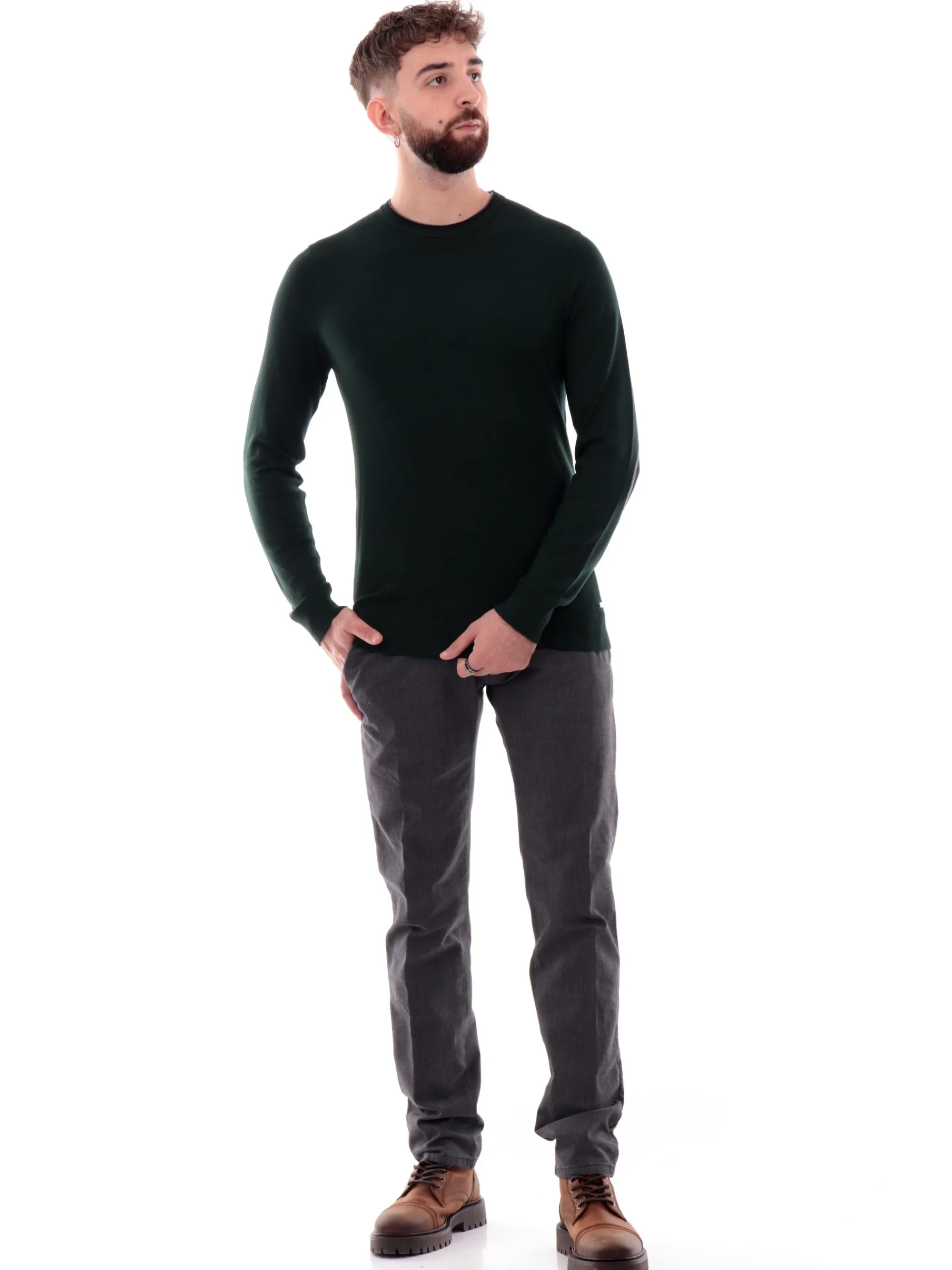 MODFITTERS Pantaloni*Pantaloni grigi da uomo Cotton Wool Slim CARNABYCINDY