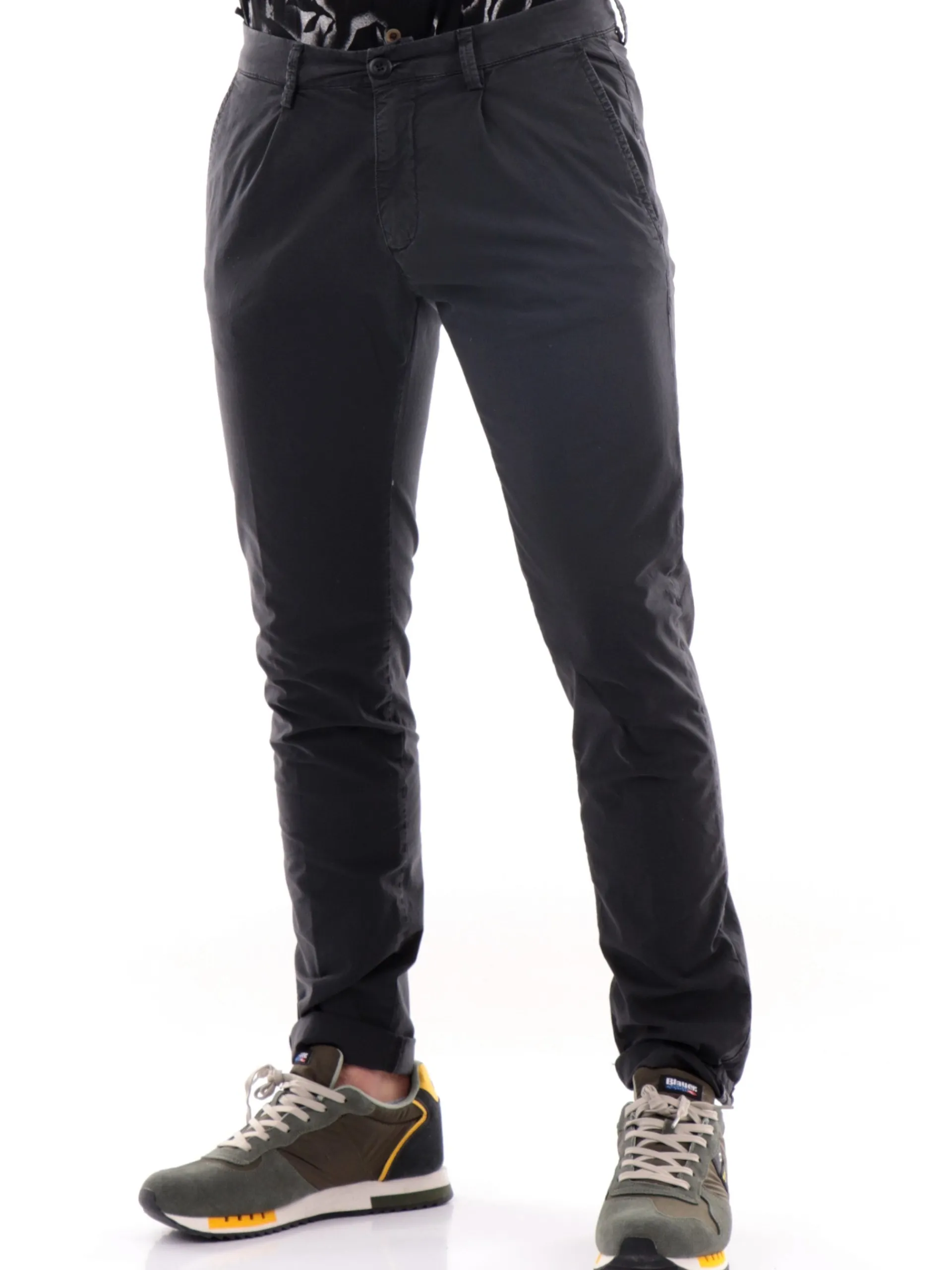 MODFITTERS Pantaloni*Pantaloni grigi da uomo Pant Parklane Popeline PARKLANEPOP