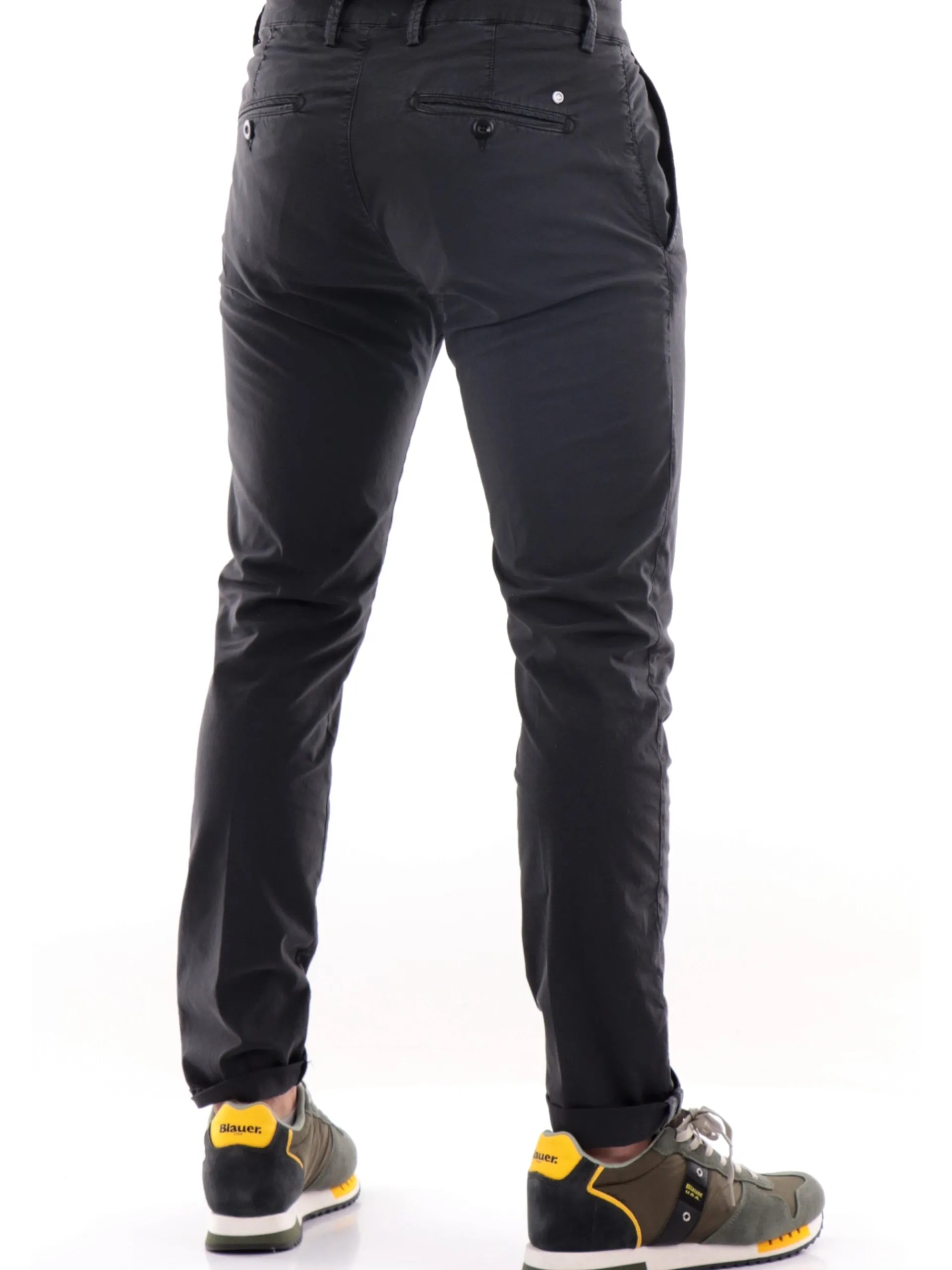 MODFITTERS Pantaloni*Pantaloni grigi da uomo Pant Parklane Popeline PARKLANEPOP