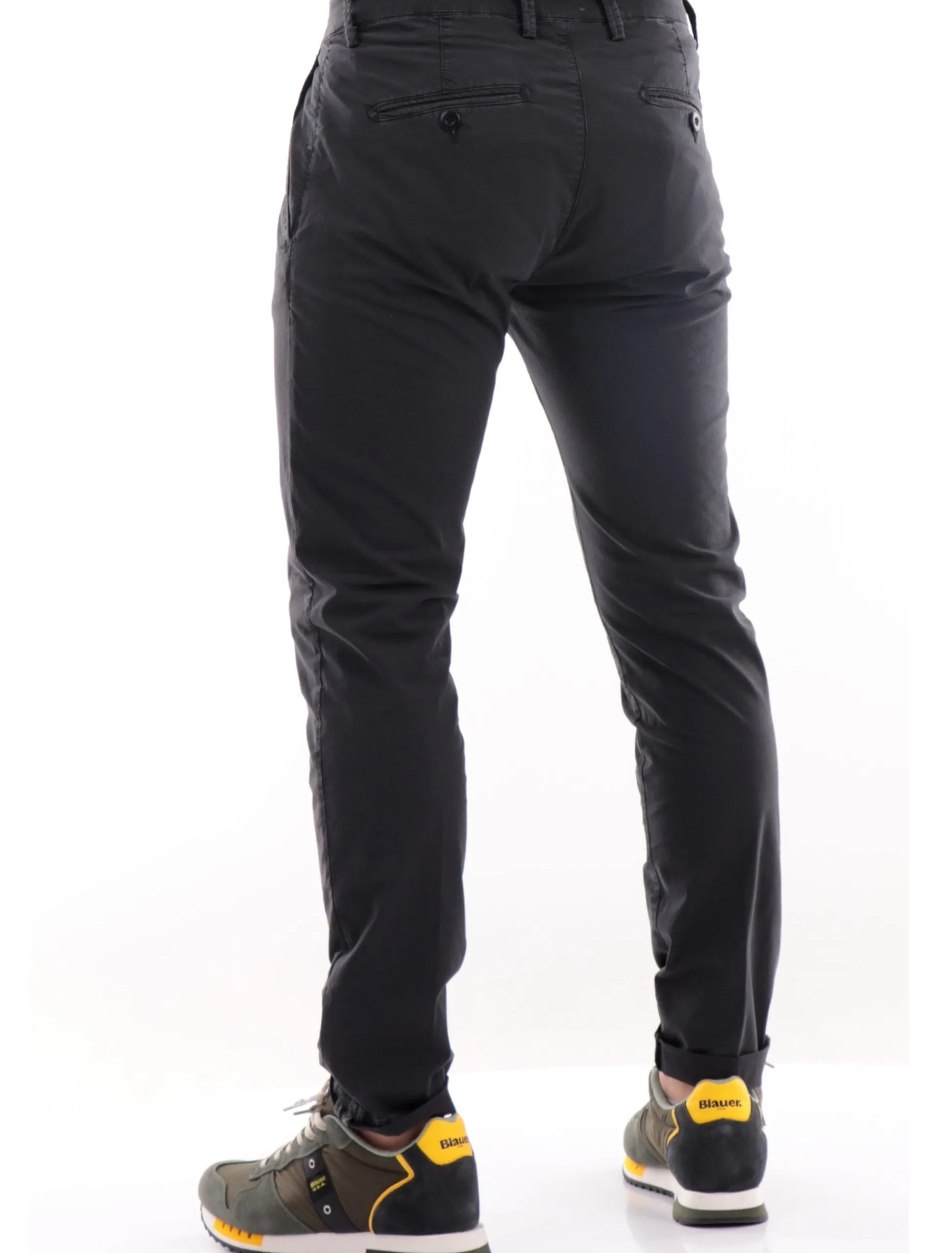 MODFITTERS Pantaloni*Pantaloni grigi da uomo Pant Parklane Popeline PARKLANEPOP