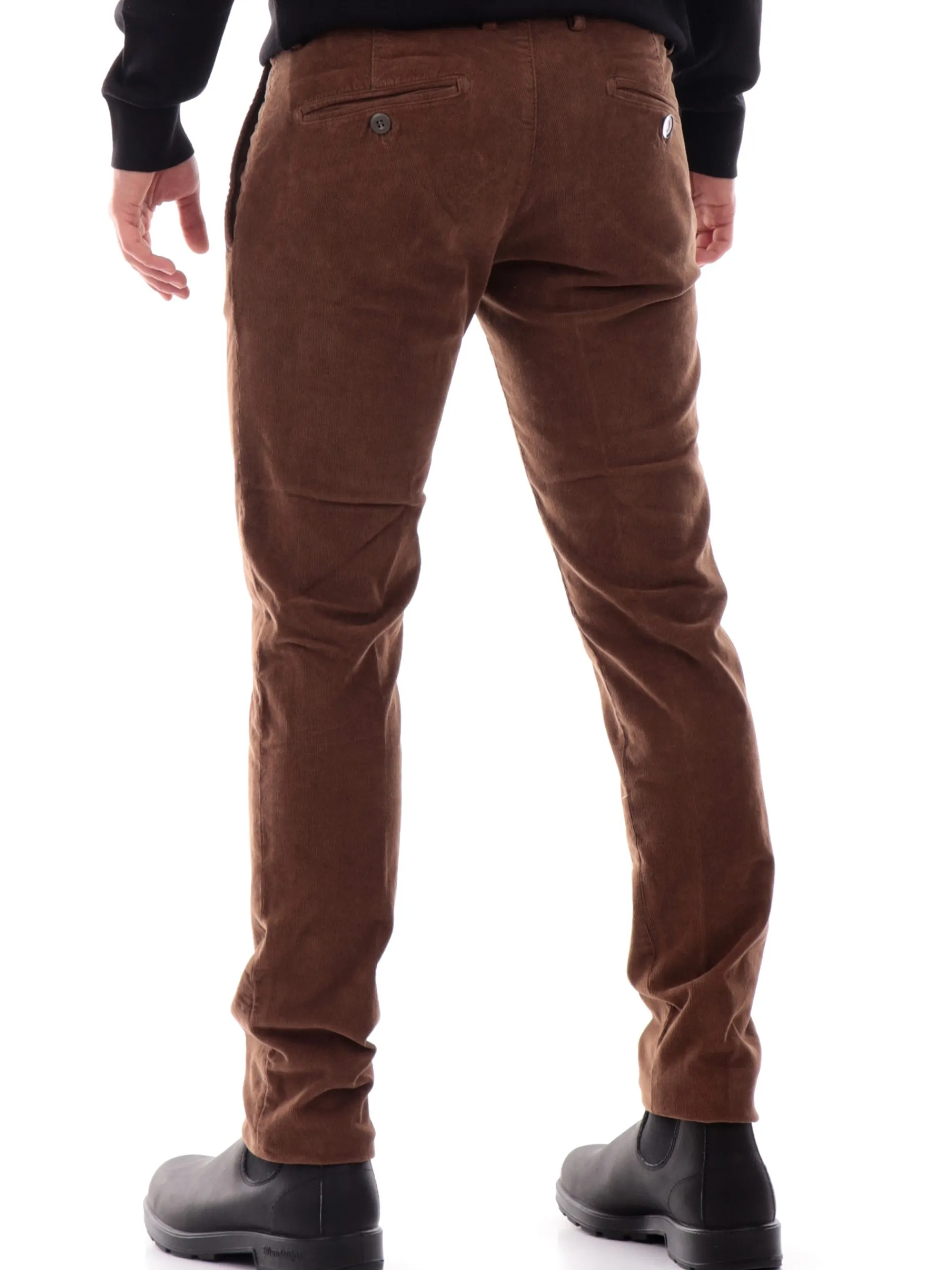 MODFITTERS Pantaloni*Pantaloni marroni da uomo in velluto CARNABYVELL