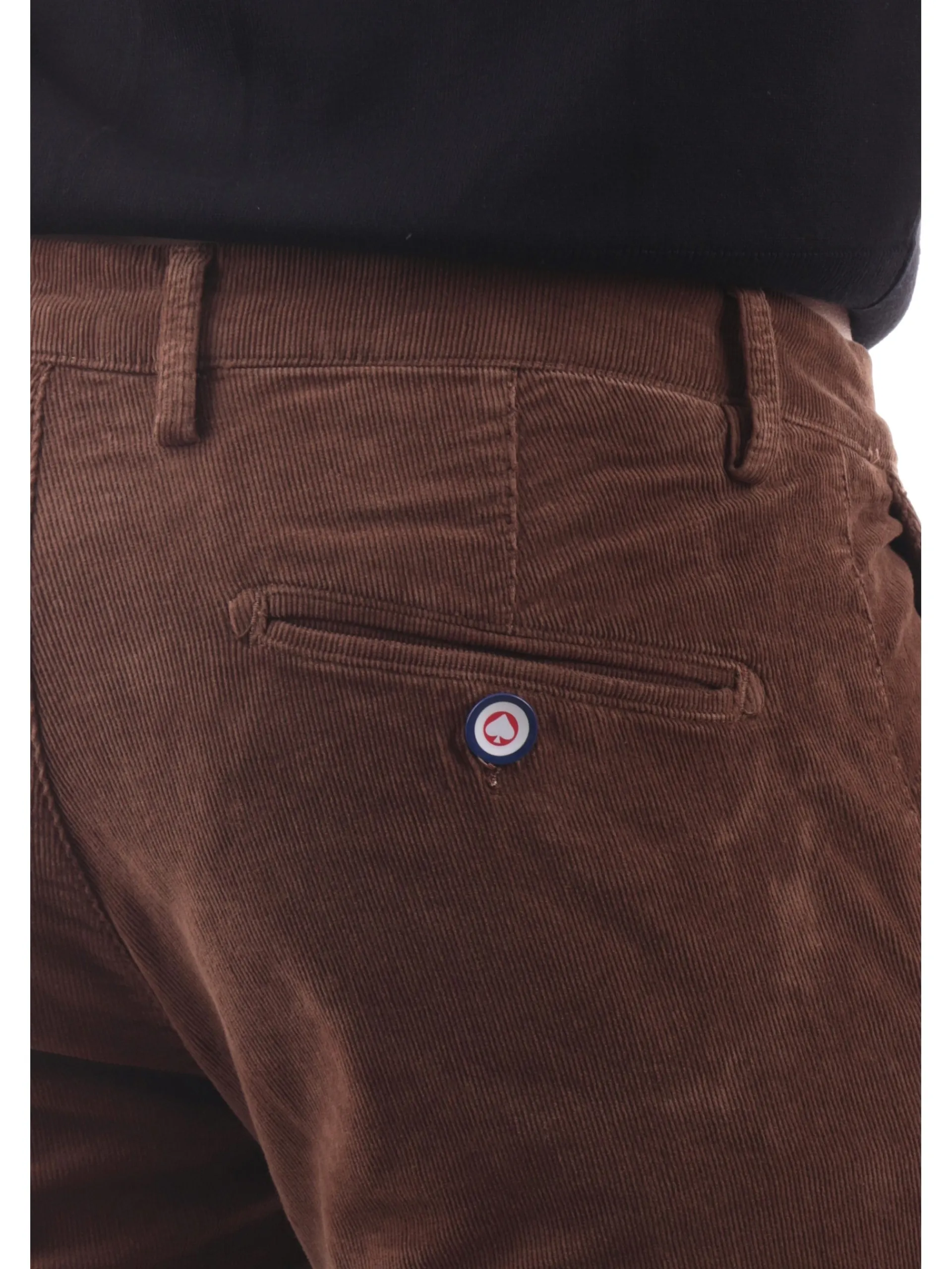 MODFITTERS Pantaloni*Pantaloni marroni da uomo in velluto CARNABYVELL