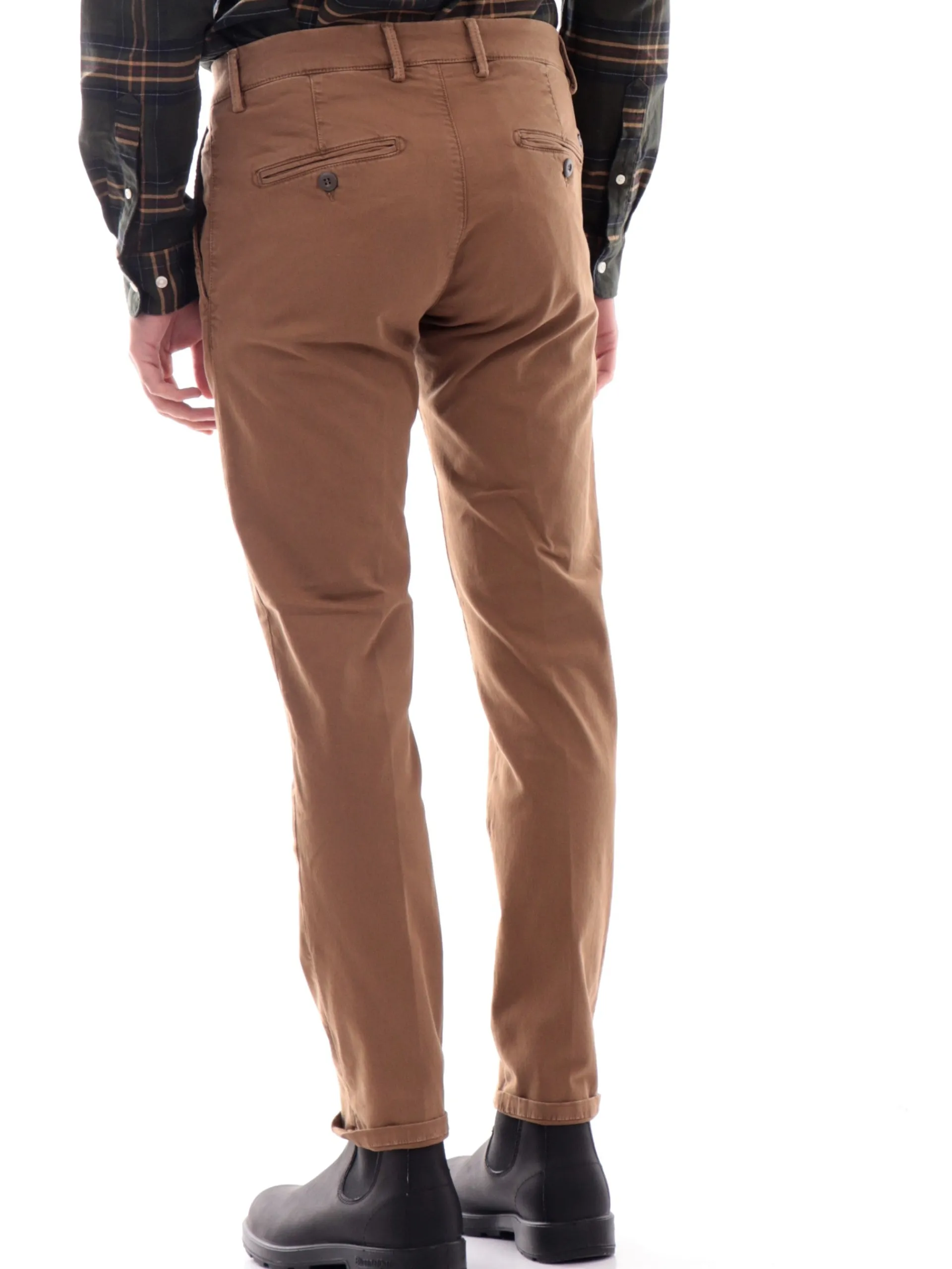 MODFITTERS Pantaloni*Pantaloni marroni da uomo Gabardine SOHOGAB