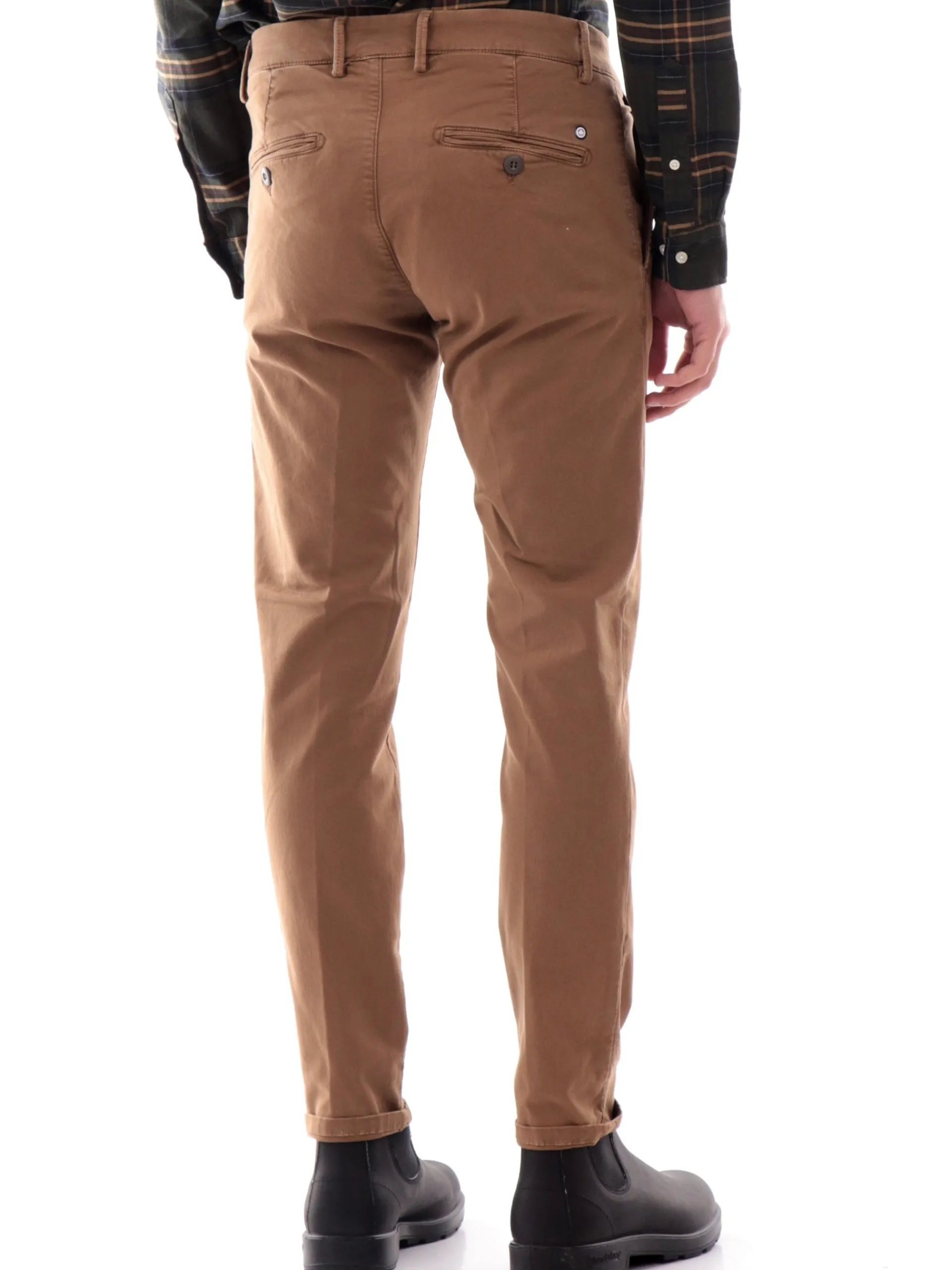 MODFITTERS Pantaloni*Pantaloni marroni da uomo Gabardine SOHOGAB