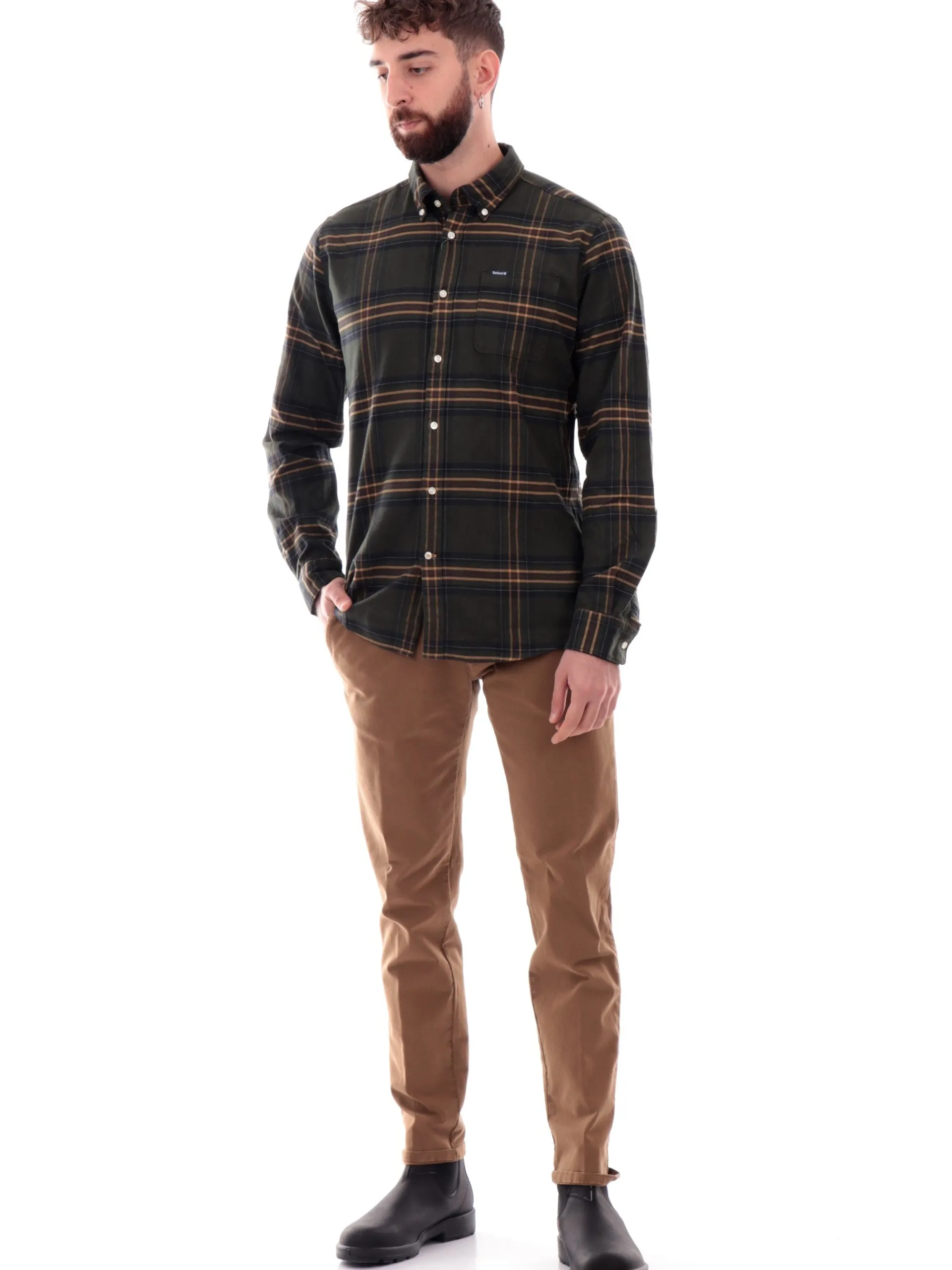 MODFITTERS Pantaloni*Pantaloni marroni da uomo Gabardine SOHOGAB