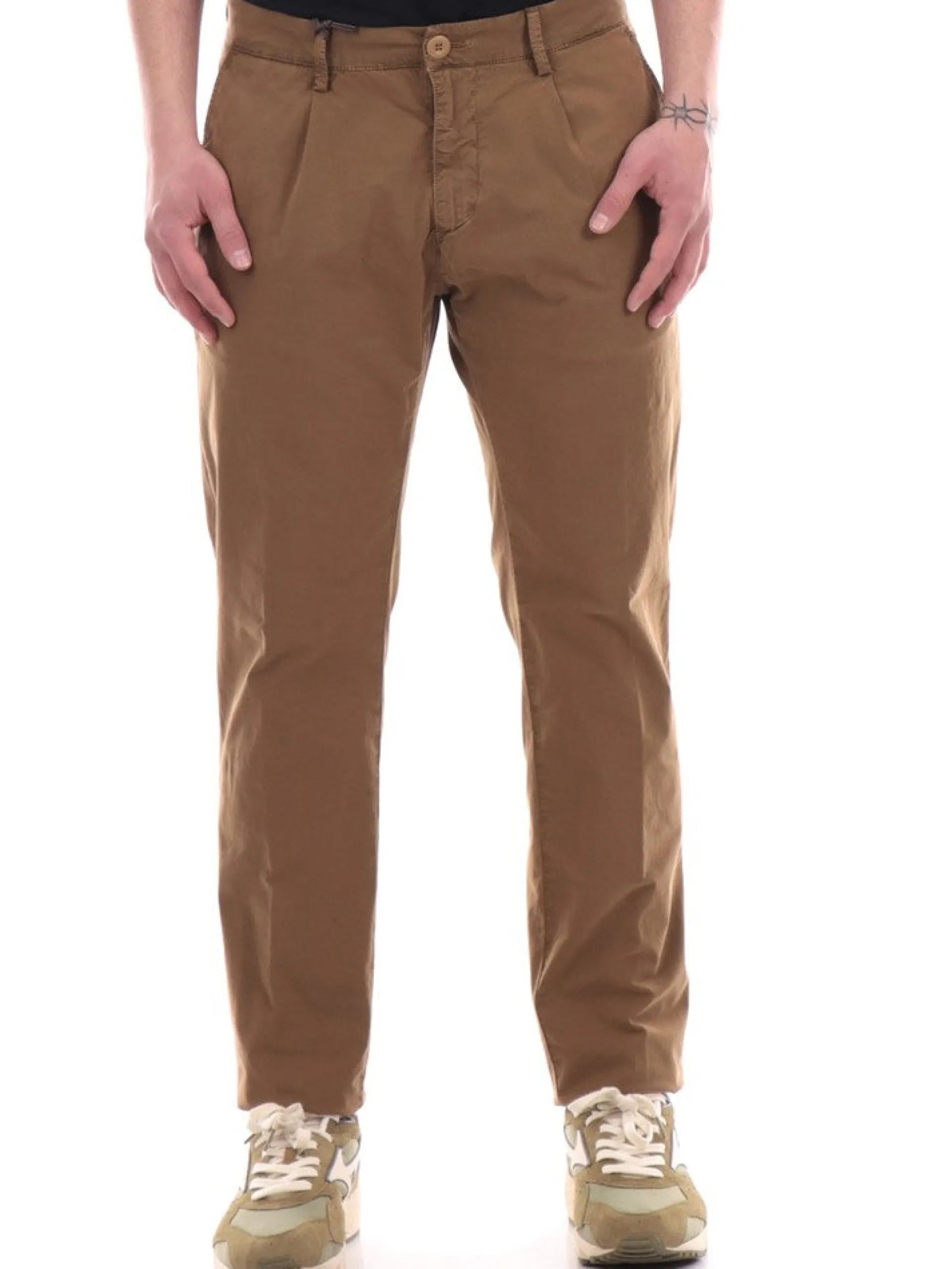 MODFITTERS Pantaloni*Pantaloni marroni da uomo Pant Parklane Popeline PARKLANEPOP