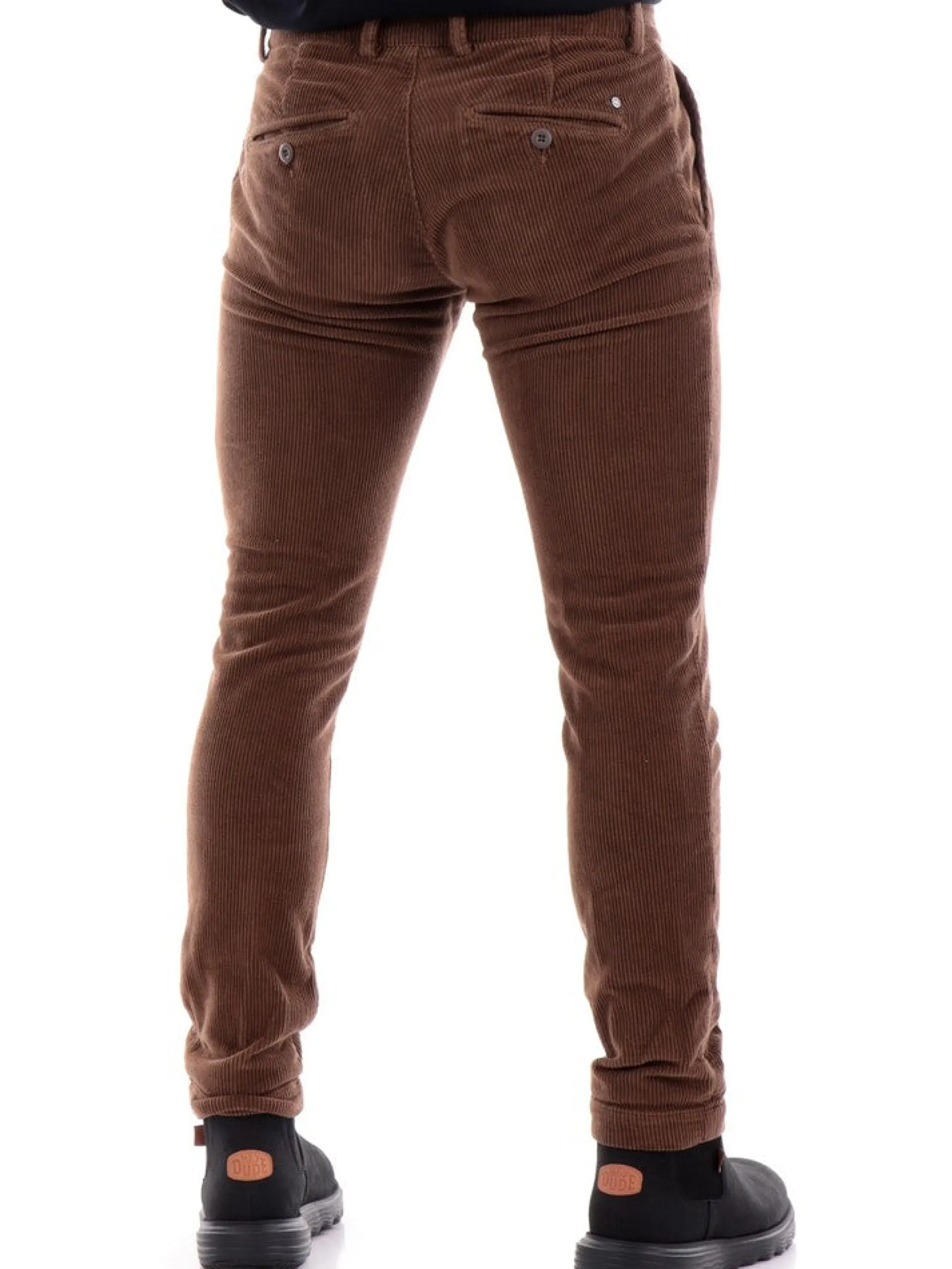MODFITTERS Pantaloni*Pantaloni marroni da uomo in velluto PARKLANE500V