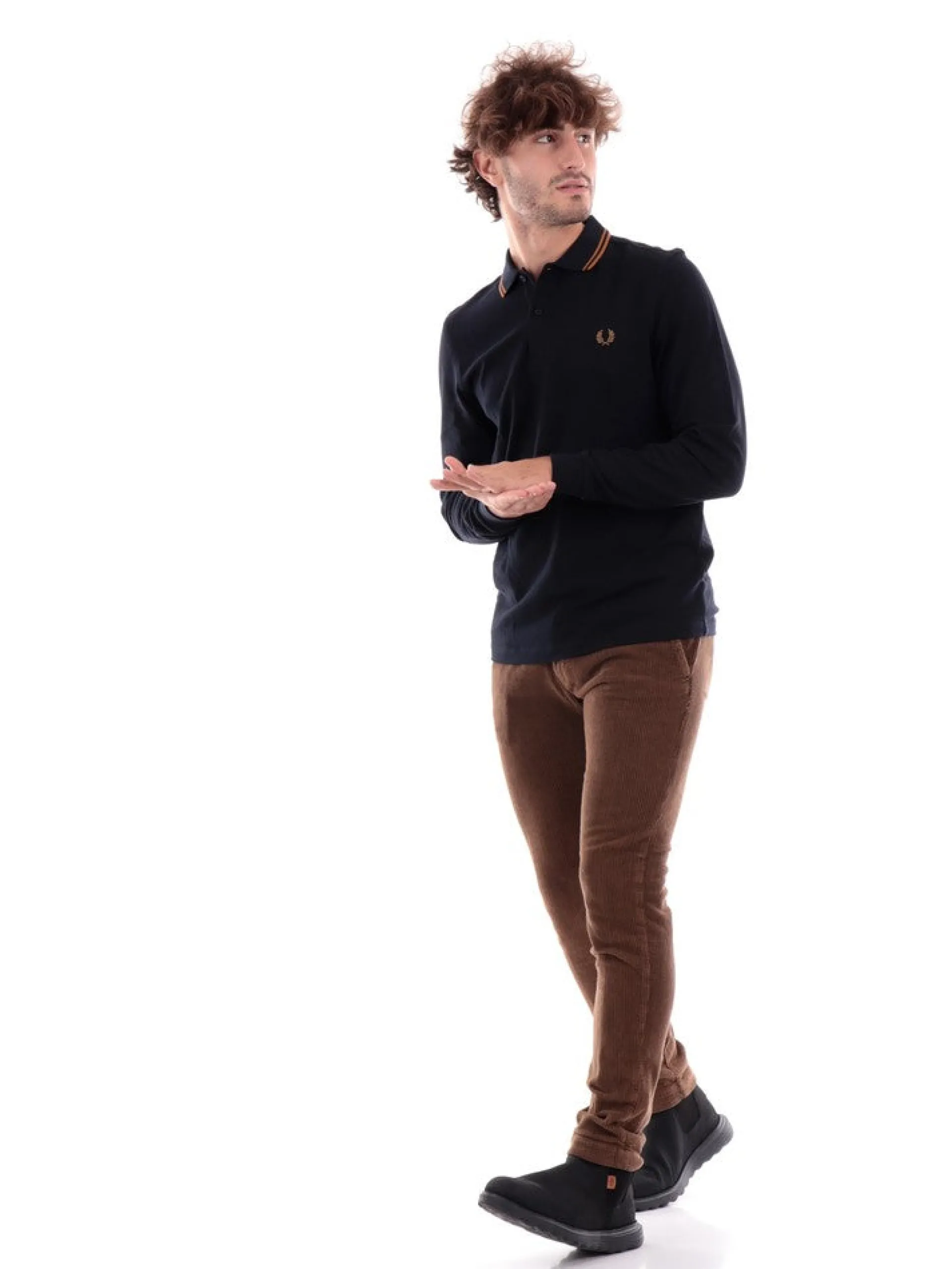 MODFITTERS Pantaloni*Pantaloni marroni da uomo in velluto PARKLANE500V