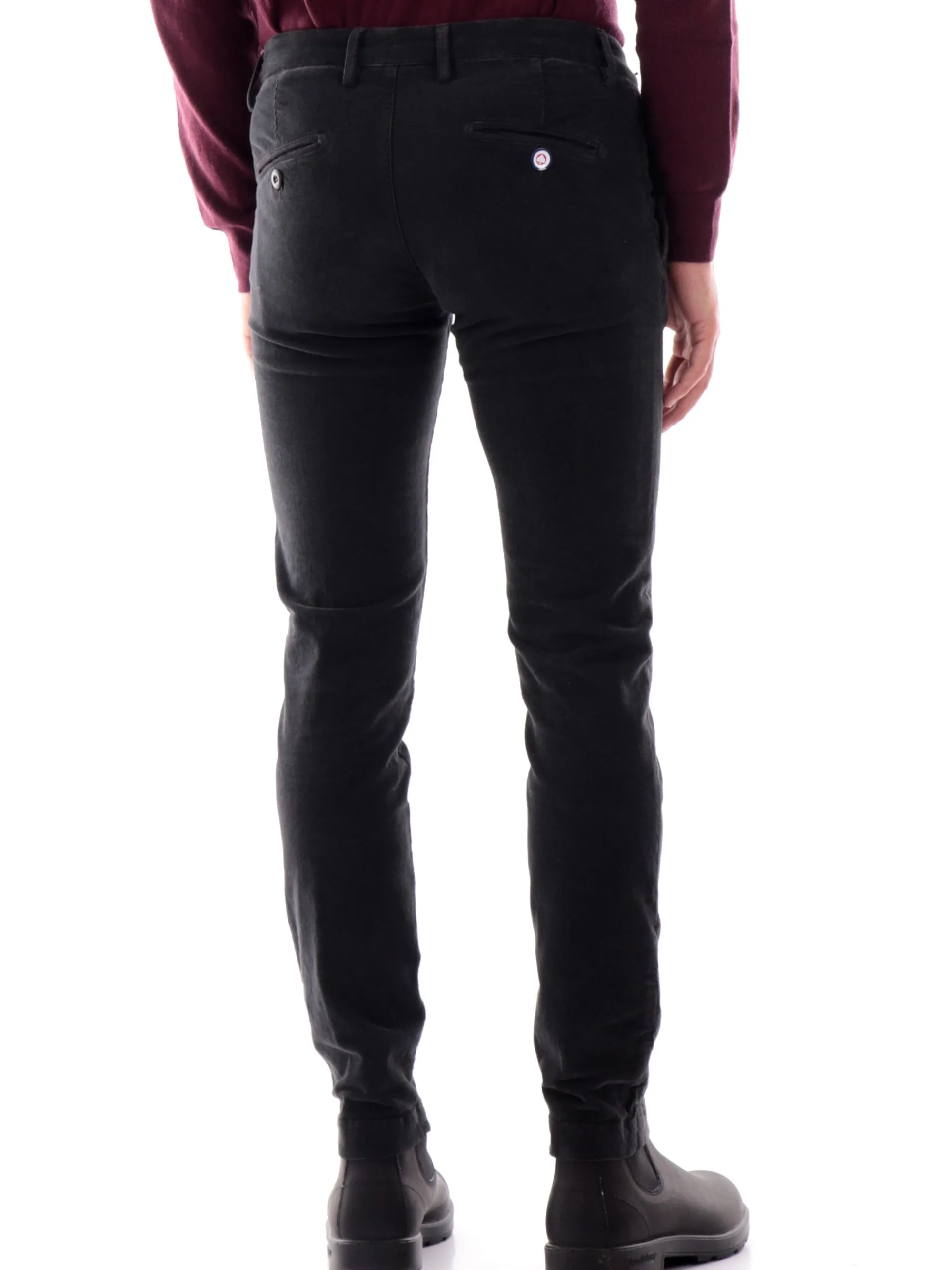 MODFITTERS Pantaloni*Pantaloni neri da uomo in velluto CARNABYVELL