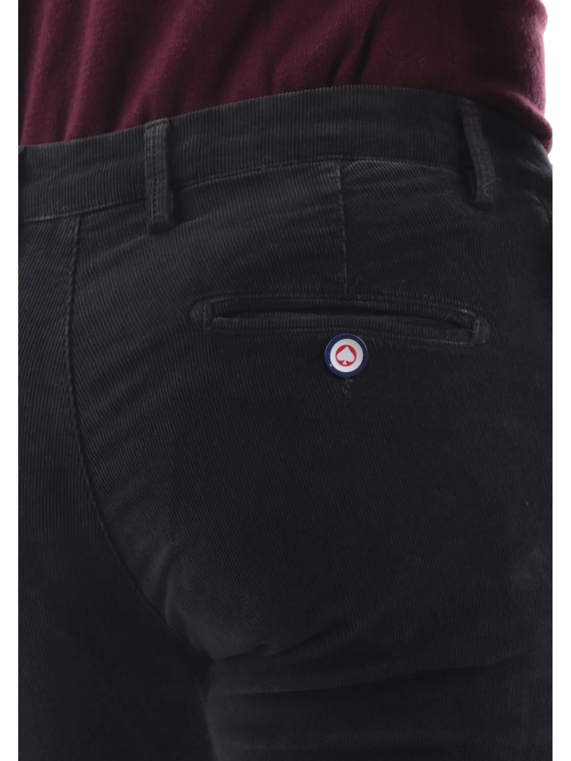 MODFITTERS Pantaloni*Pantaloni neri da uomo in velluto CARNABYVELL
