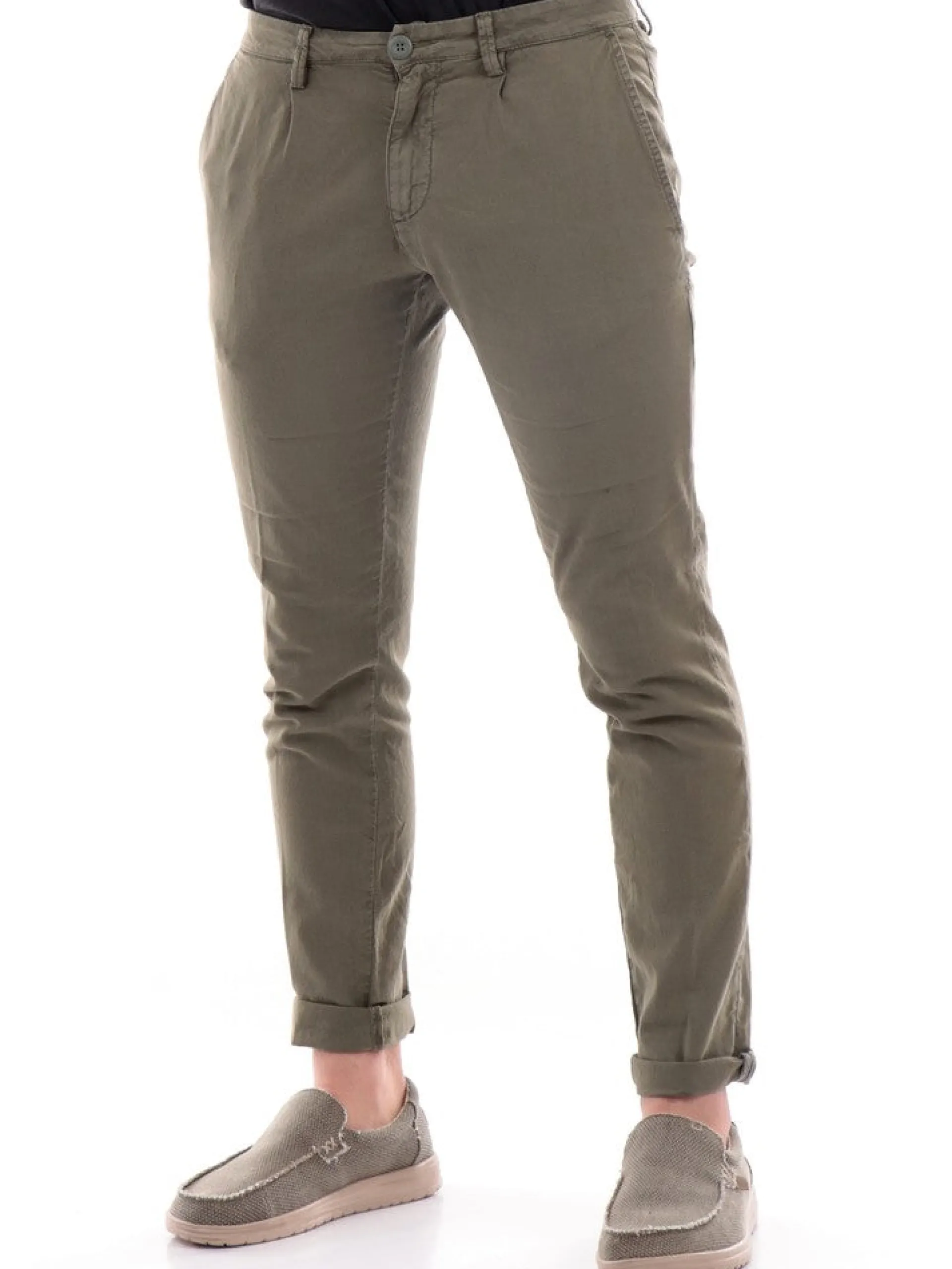 MODFITTERS Pantaloni*Pantaloni verdi militare da uomo PARKLANELINO