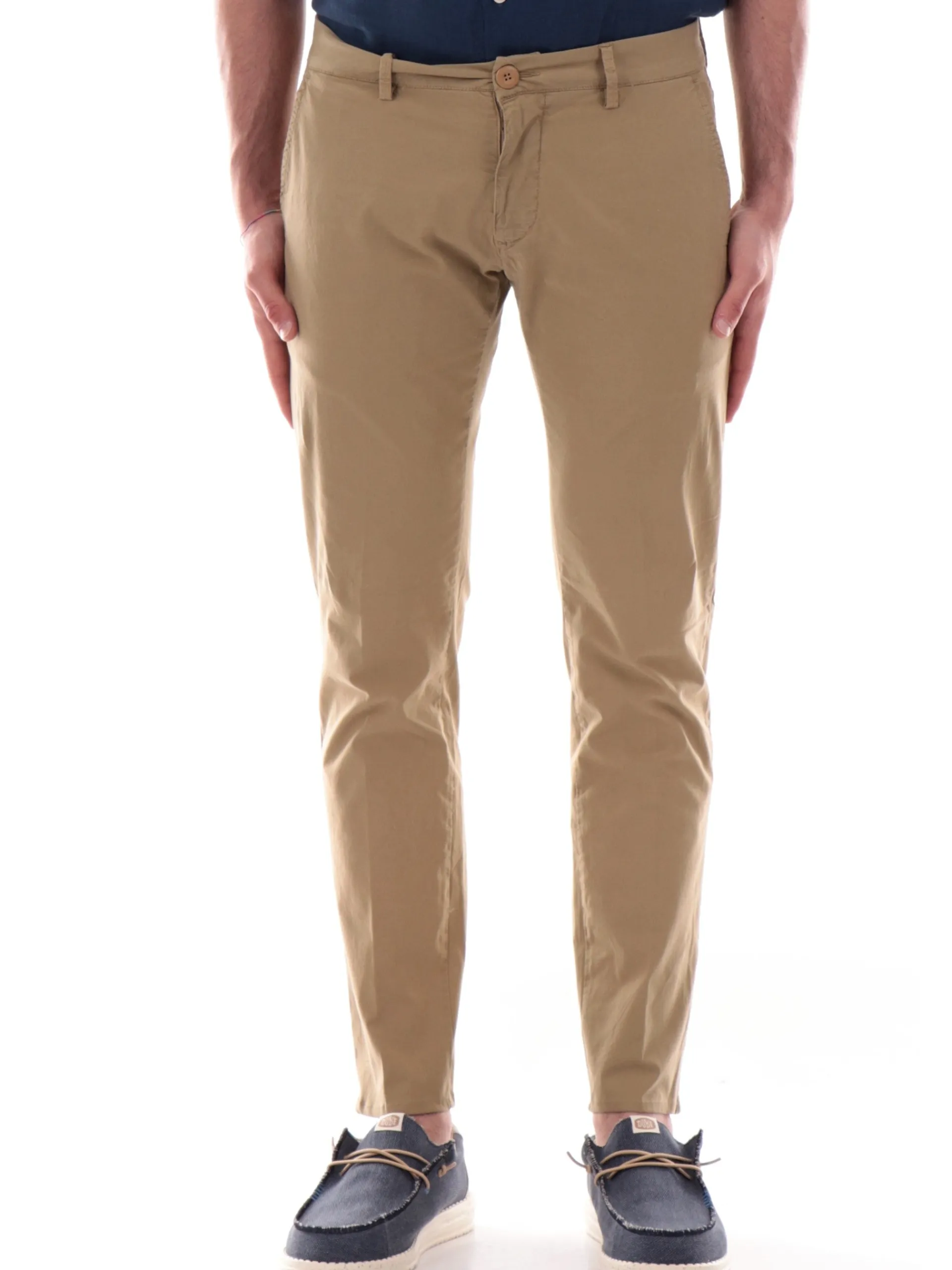 MODFITTERS Pantaloni*Pantaloni verde khaki da uomo Soho Popeline SOHOPOP
