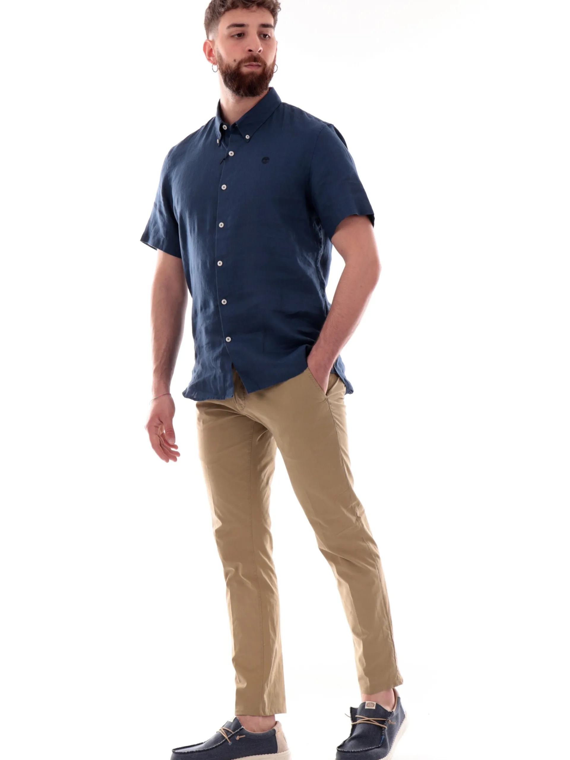 MODFITTERS Pantaloni*Pantaloni verde khaki da uomo Soho Popeline SOHOPOP
