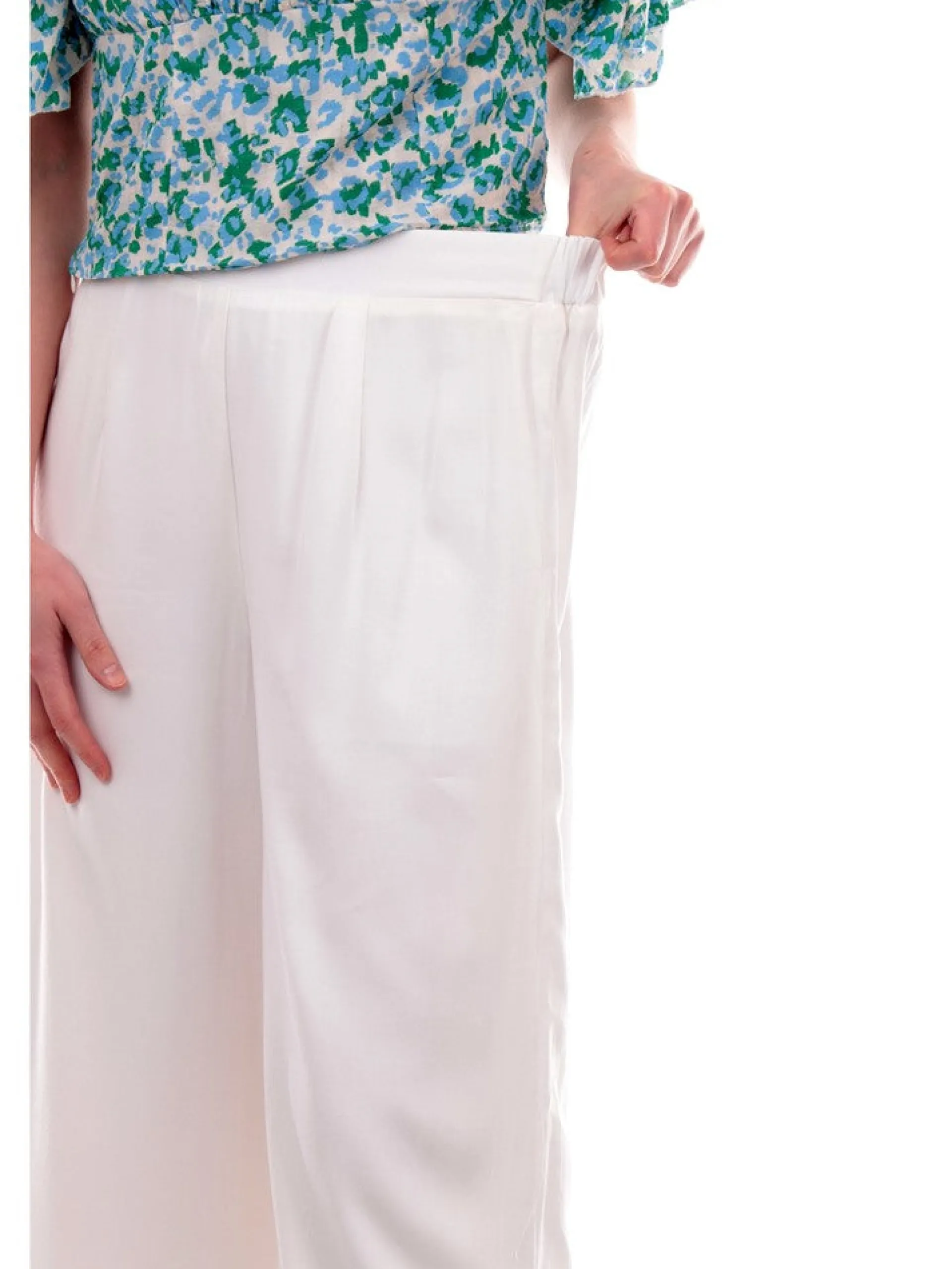 MOLLYBRACKEN Pantaloni*Pantaloni Molly Bracken Bianchi da Donna a Palazzo N183CAE
