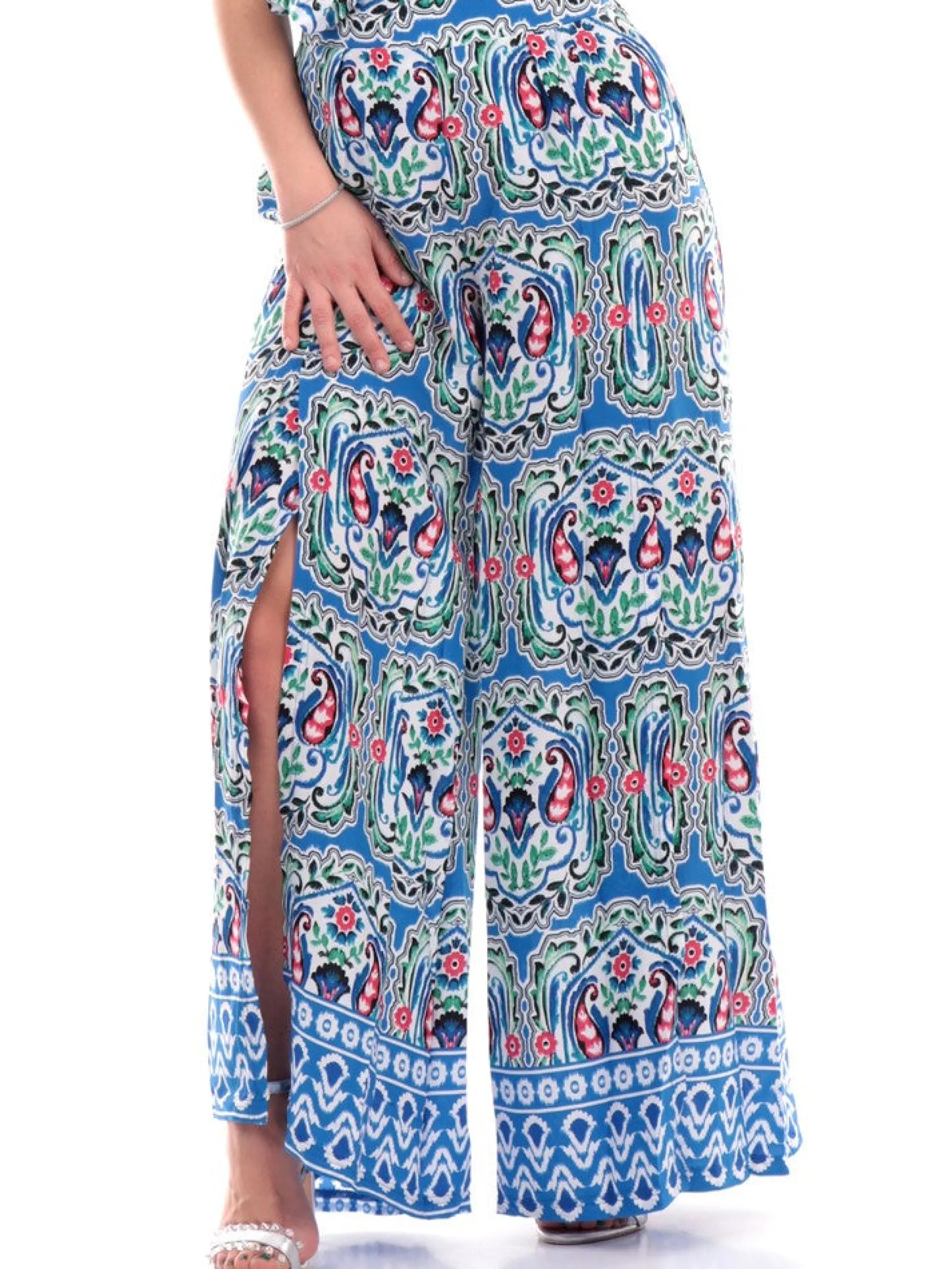 MOLLYBRACKEN Pantaloni*Pantaloni Molly Bracken Palazzo da donna con spacchi laterali LA1484