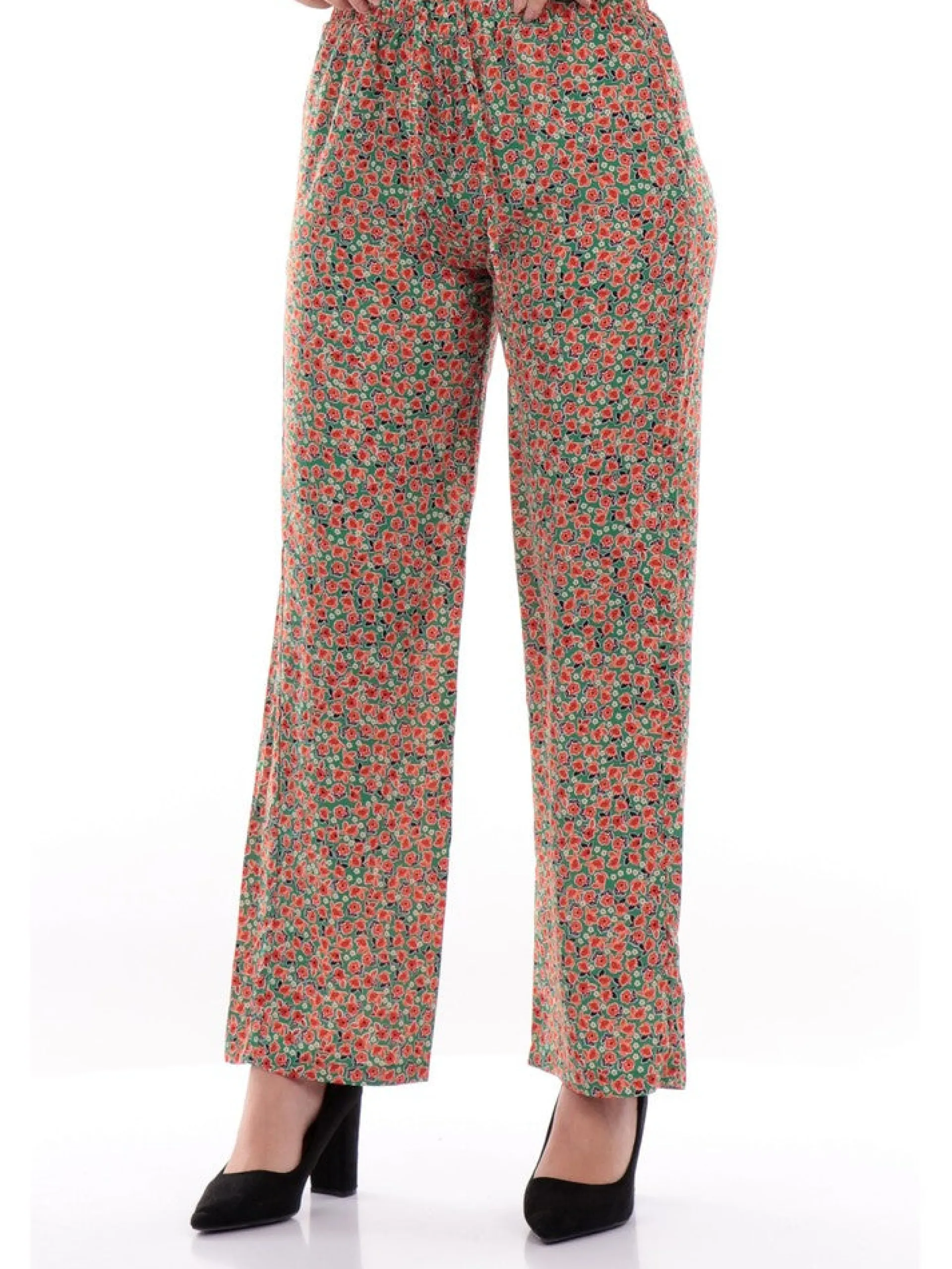 MOLLYBRACKEN Pantaloni*Pantaloni Molly Bracken verde floreale da donna LA390CP21