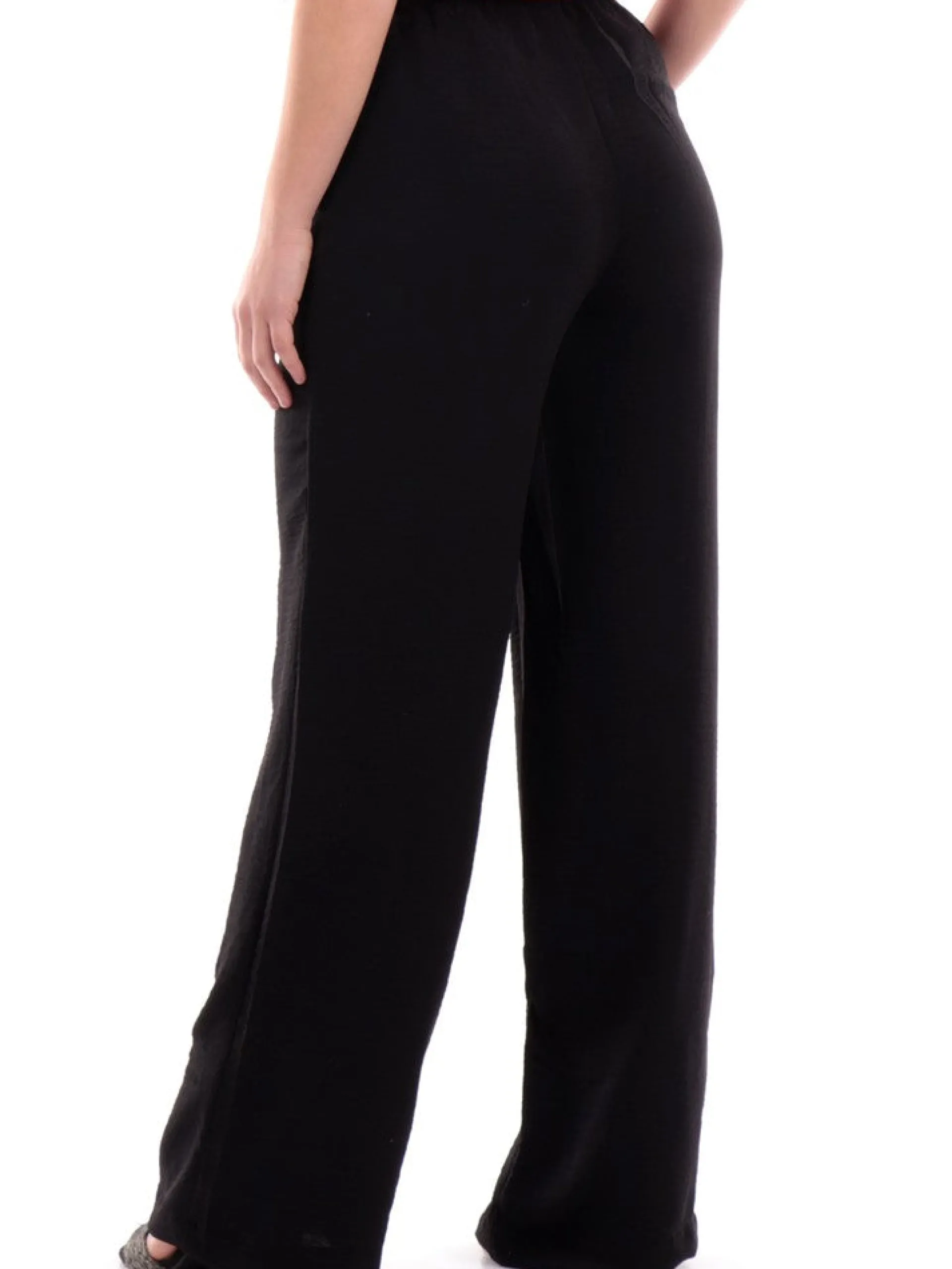 TIFFOSI Pantaloni*Pantaloni neri a palazzo da donna con vita elastica 10054532