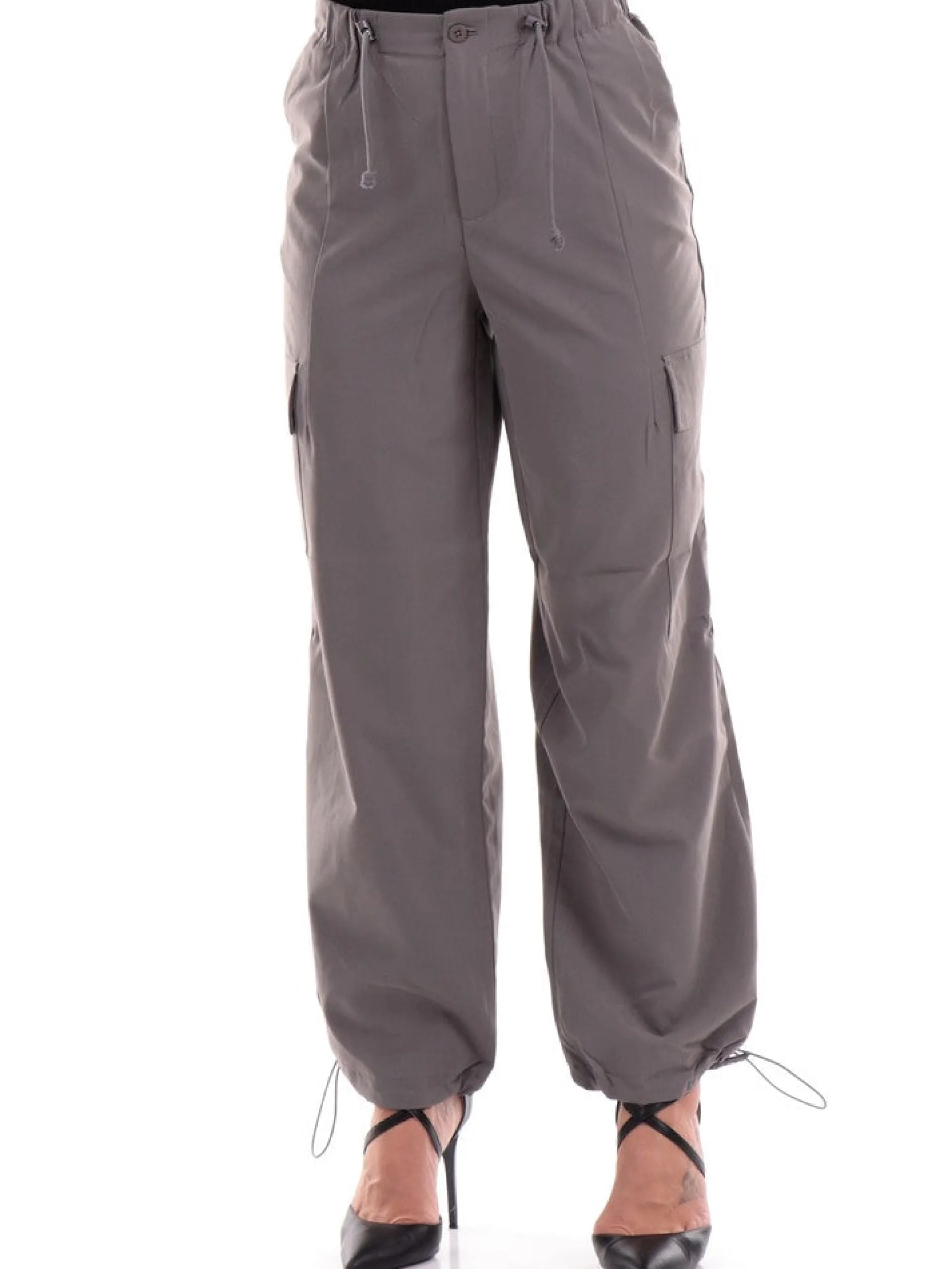 ONLY Pantaloni*Pantaloni Cargo Donna Parachute Grigio 15303706