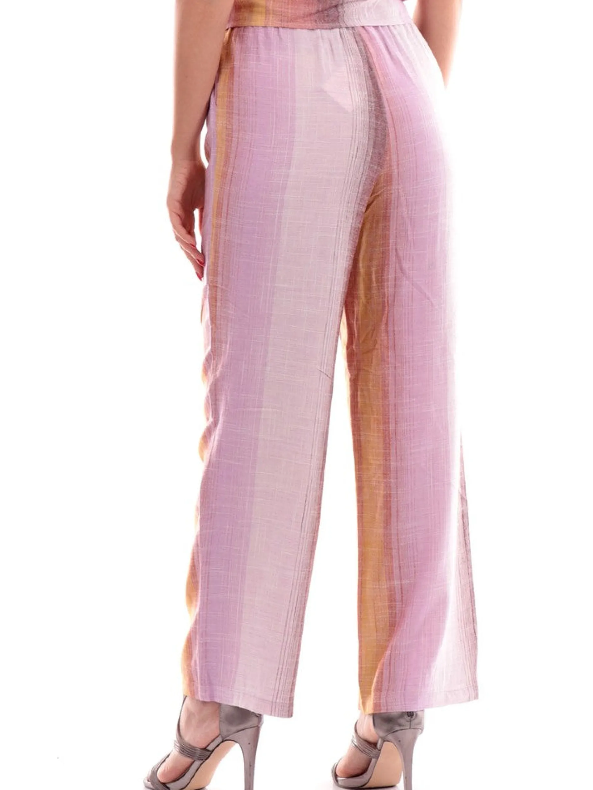 ONLY Pantaloni*Pantaloni Rosa da donna in lino 15322263