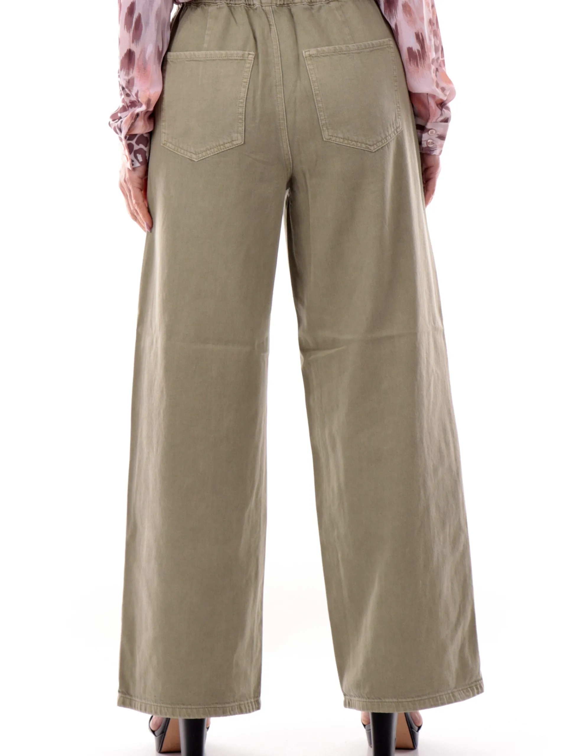 ONLY Pantaloni*Pantaloni verdi da donna a zampa Belt Wide 15340711
