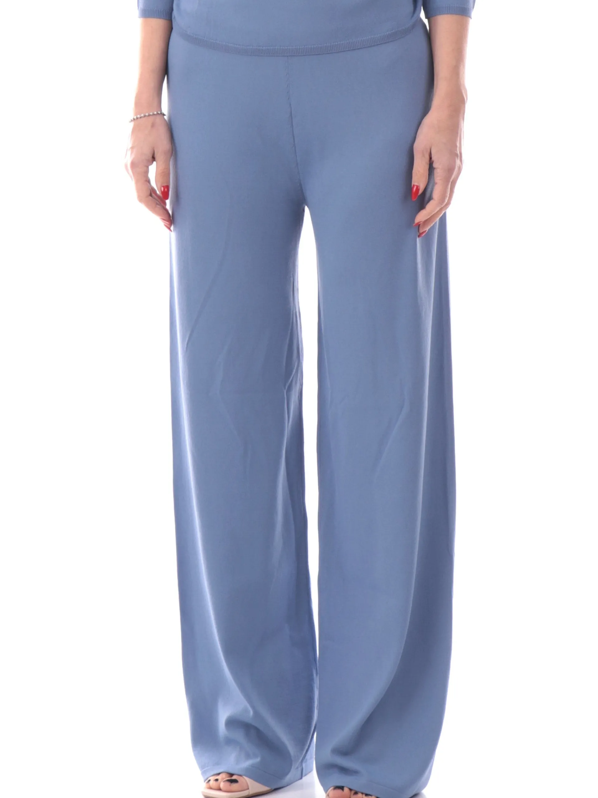 ANIS Pantaloni*Pantaloni palazzo celesti da donna in viscosa 251W6026