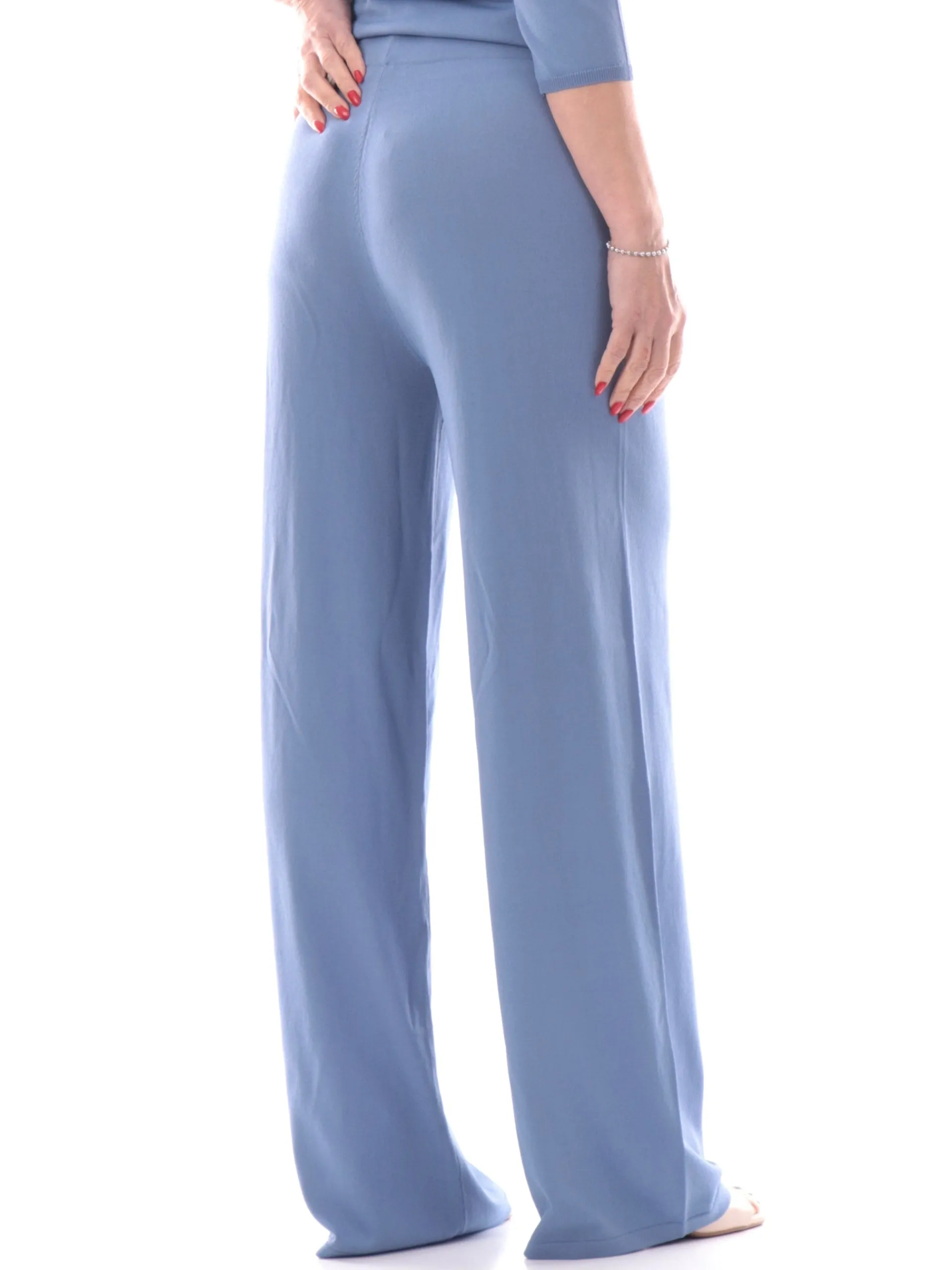 ANIS Pantaloni*Pantaloni palazzo celesti da donna in viscosa 251W6026