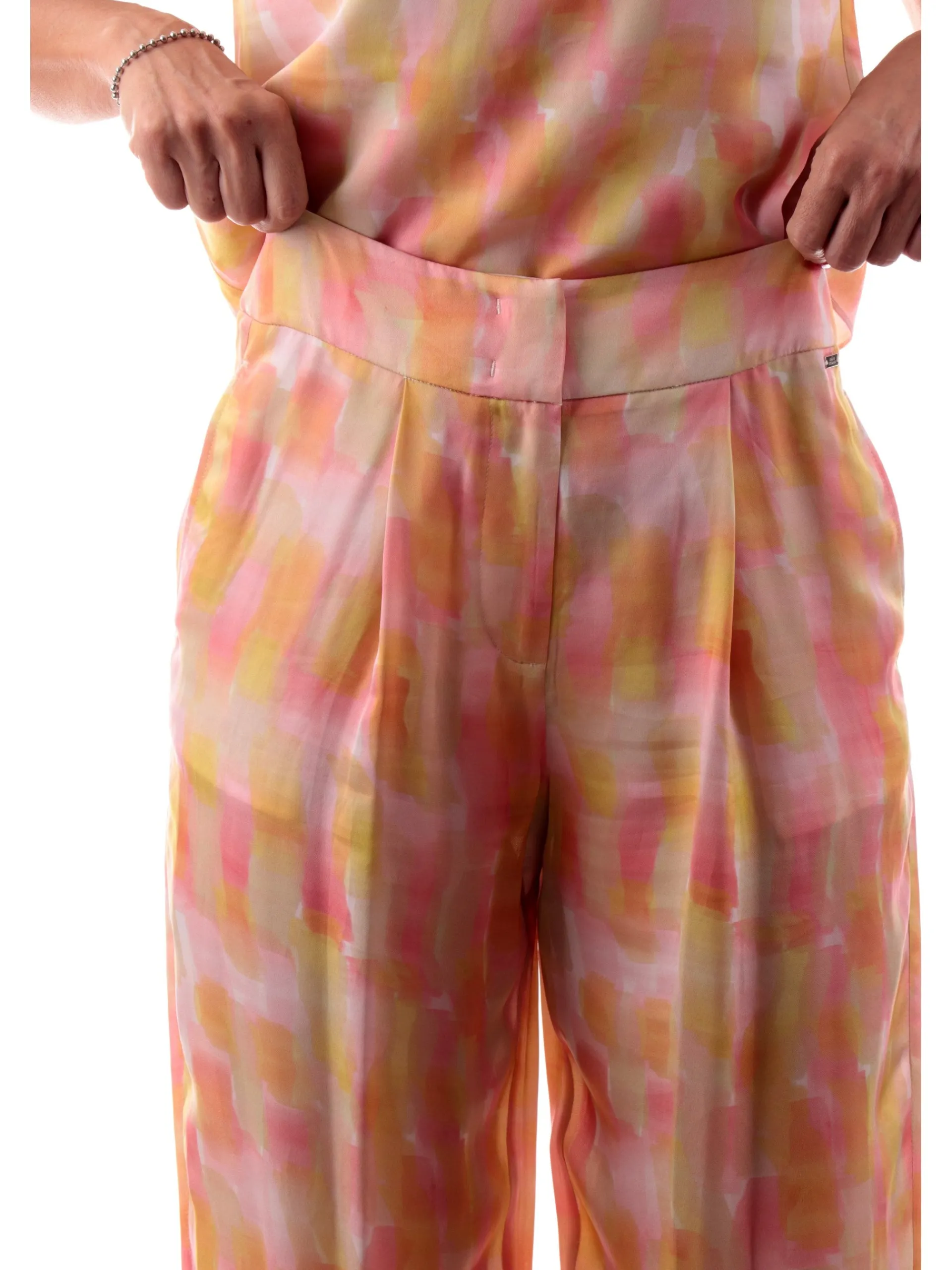 ARMANI EXCHANGE Pantaloni*Pantaloni palazzo AX multicolor da donna vita alta XW000487AF12743