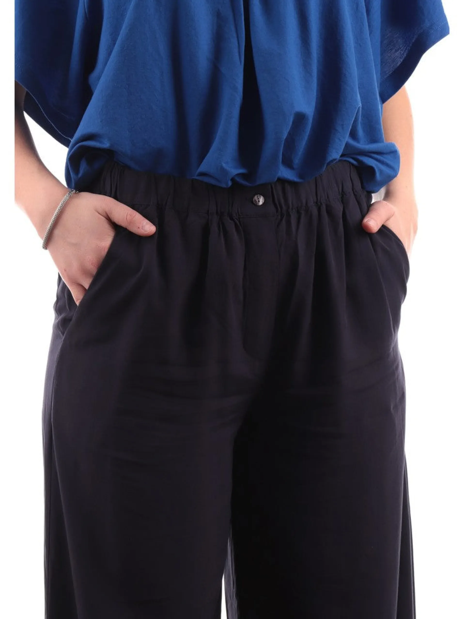 MOLLYBRACKEN Pantaloni*Pantaloni Palazzo Blu Molly Bracken Donna RV102ACE