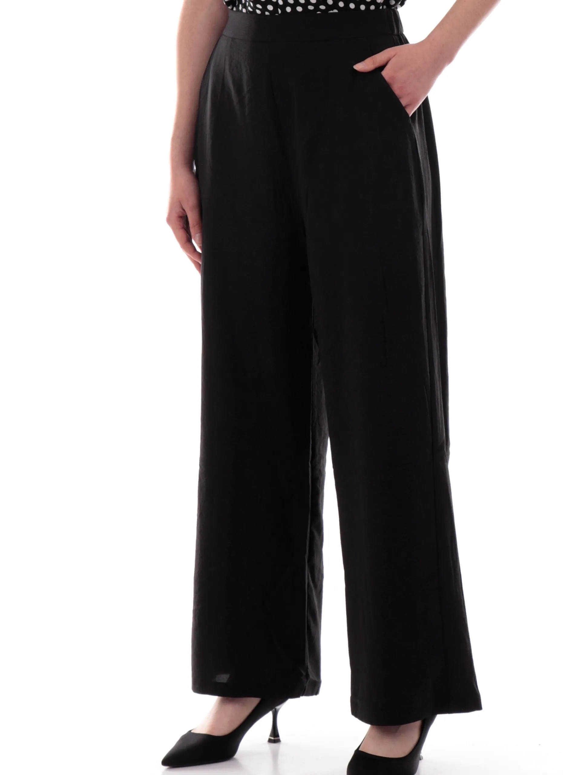 MOLLYBRACKEN Pantaloni*Pantaloni palazzo Molly Bracken neri da donna Woven GL716DP