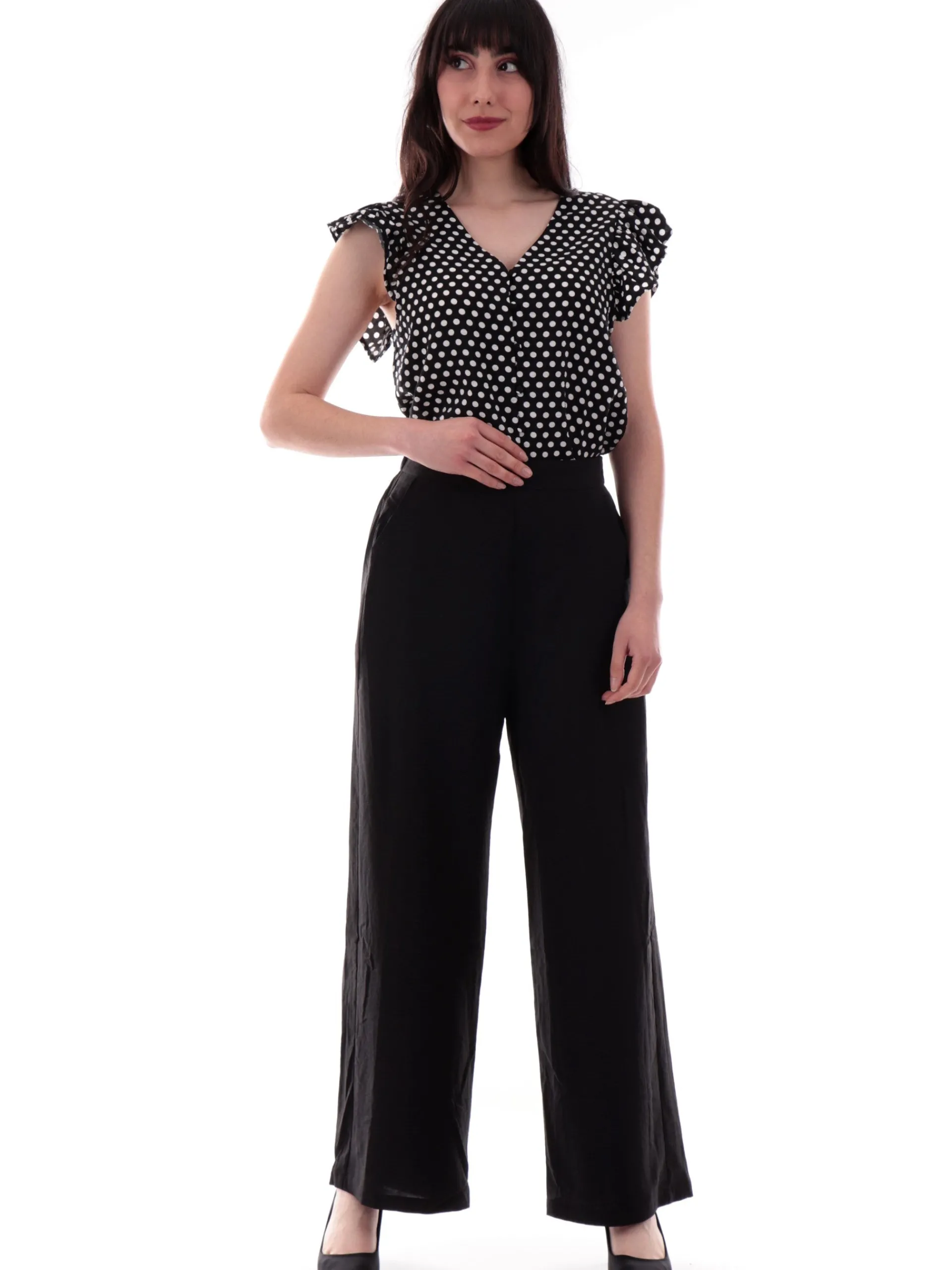 MOLLYBRACKEN Pantaloni*Pantaloni palazzo Molly Bracken neri da donna Woven GL716DP