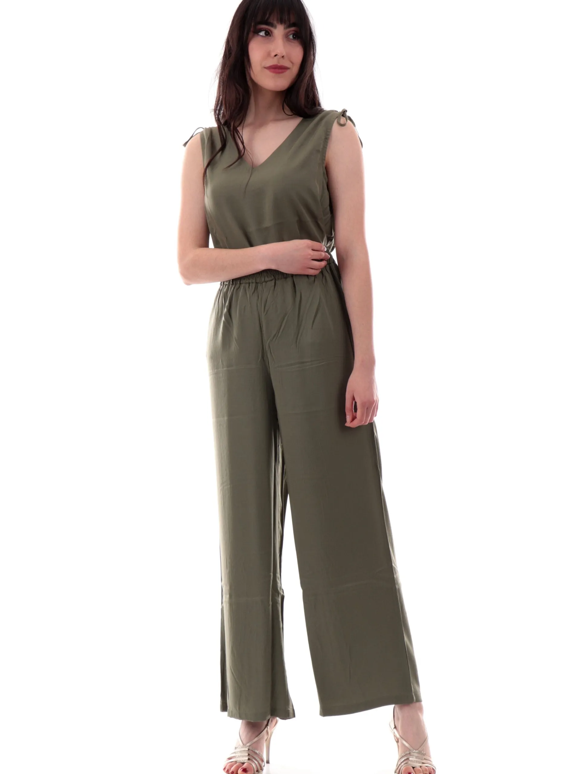 MOLLYBRACKEN Pantaloni*Pantaloni palazzo Molly Bracken verdi da donna Woven LA1685DP