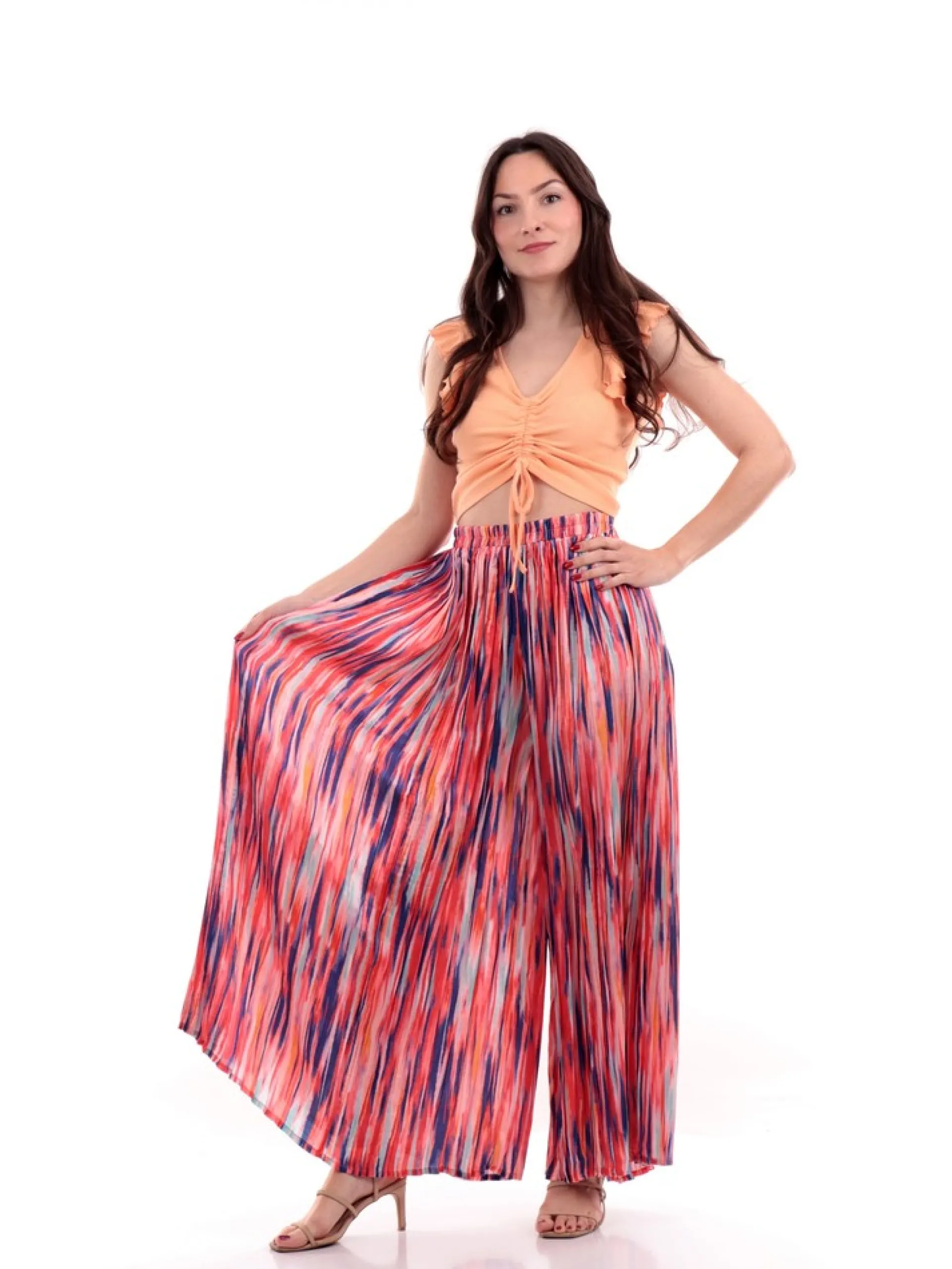 MOLLYBRACKEN Pantaloni*Pantaloni palazzo Molly Bracken arancio RR135ABP