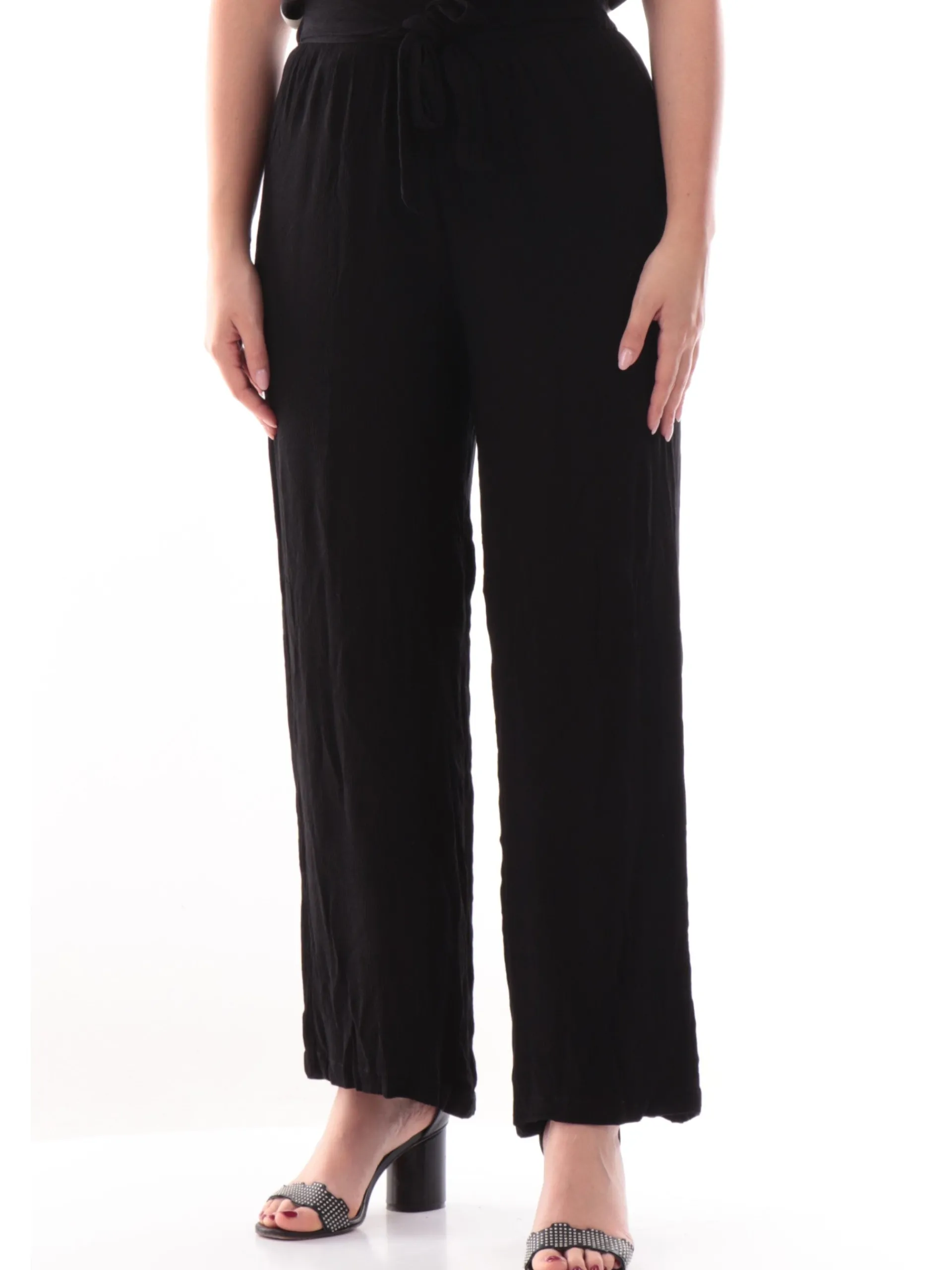 ONLY Pantaloni*Pantaloni palazzo neri da donna con cintura 15339091