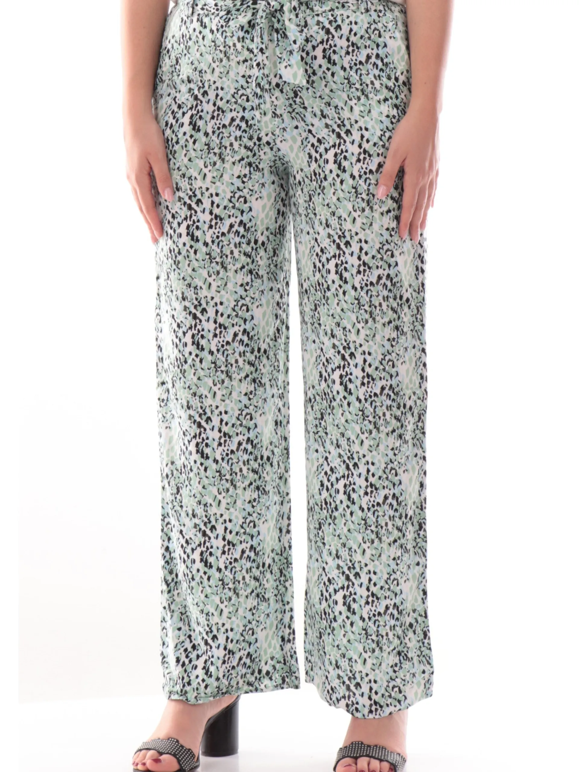 ONLY Pantaloni*Pantaloni palazzo verdi animalier da donna 15264446