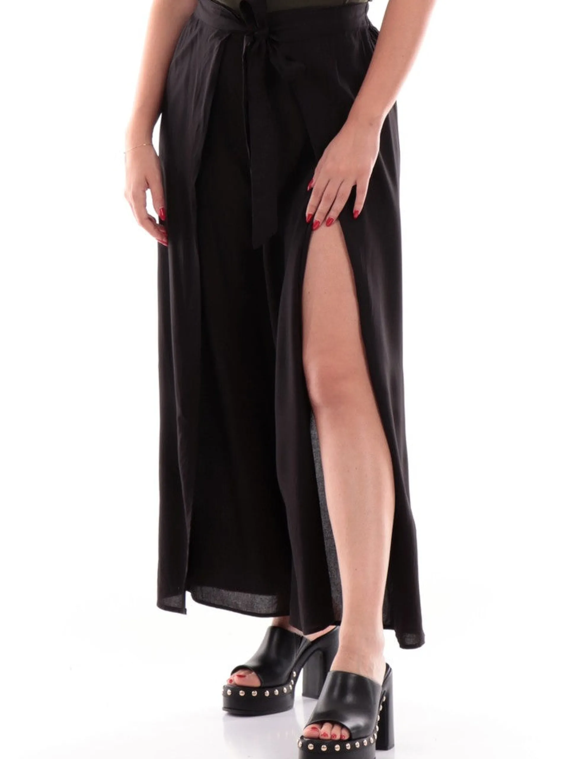 MOLLYBRACKEN Pantaloni*Pantaloni Pantapareo palazzo neri da donna ZB152ACE