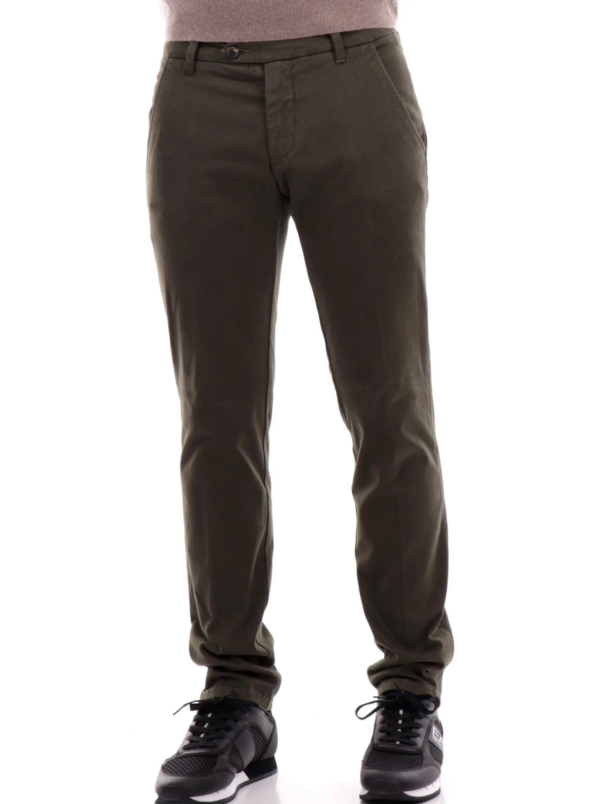 ROYROGERS Pantaloni*Pantaloni Roy Rogers verdi da Uomo Chino New Rolf Gabardine RU013C8700112