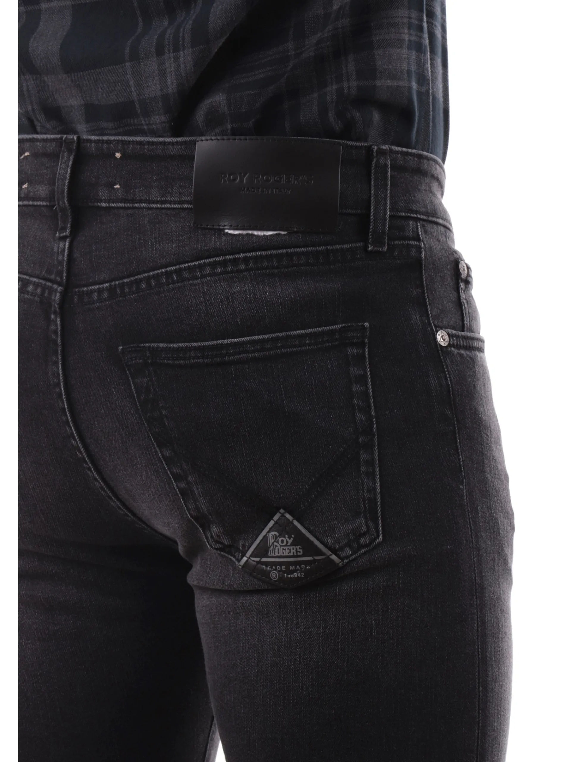 ROYROGERS Jeans*Pantaloni jeans neri usured elas Carlin RU075N08623