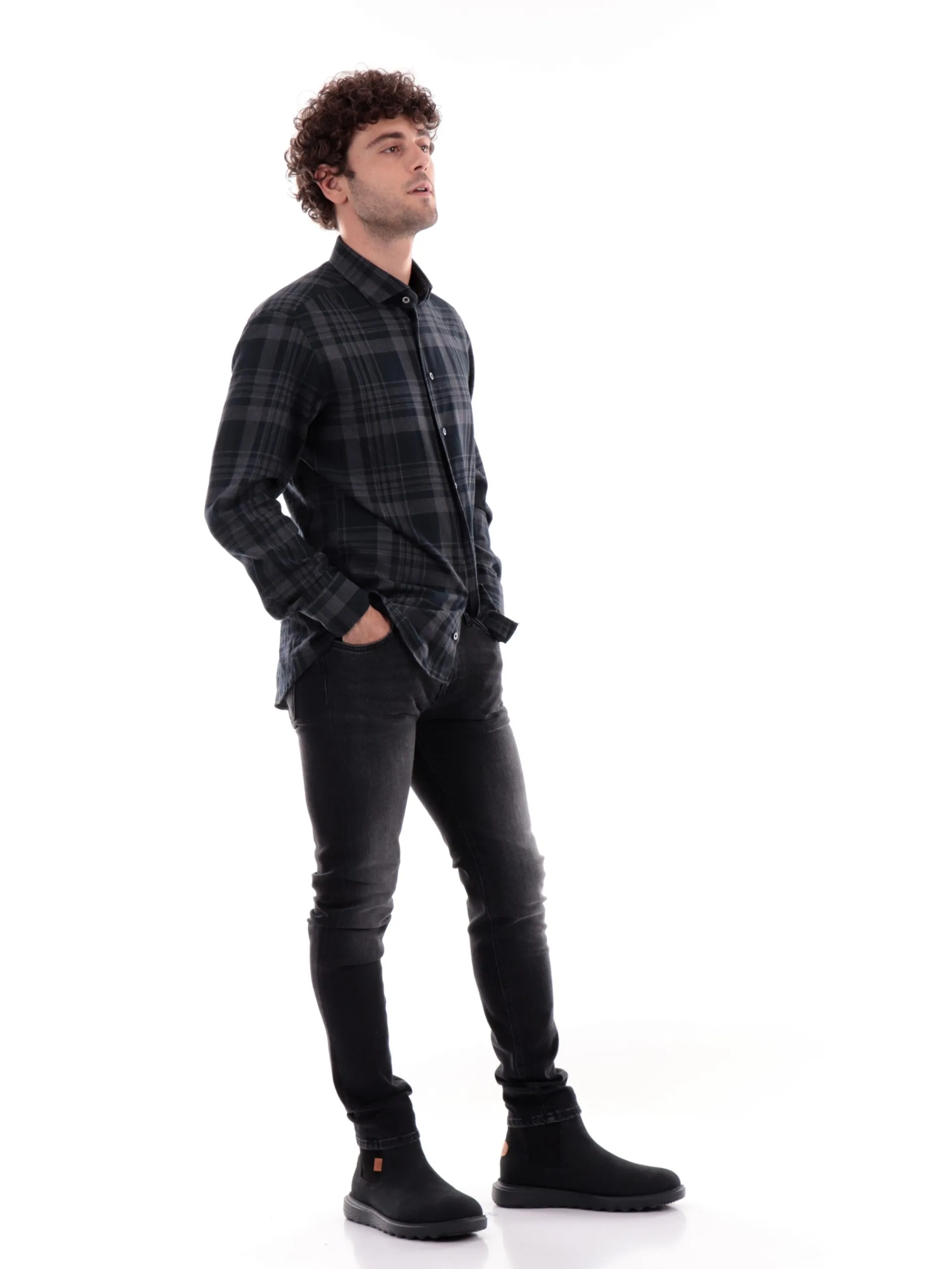 ROYROGERS Jeans*Pantaloni jeans neri usured elas Carlin RU075N08623